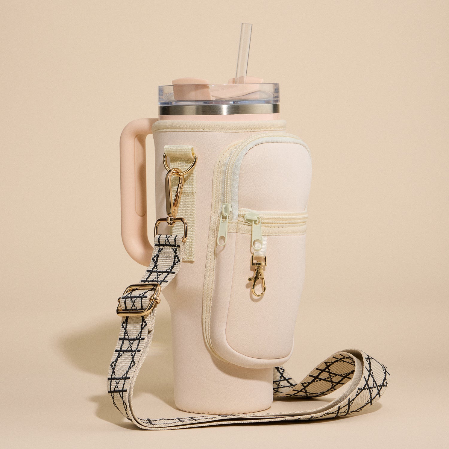 Neoprene Tumbler Crossbody Bag with Strap