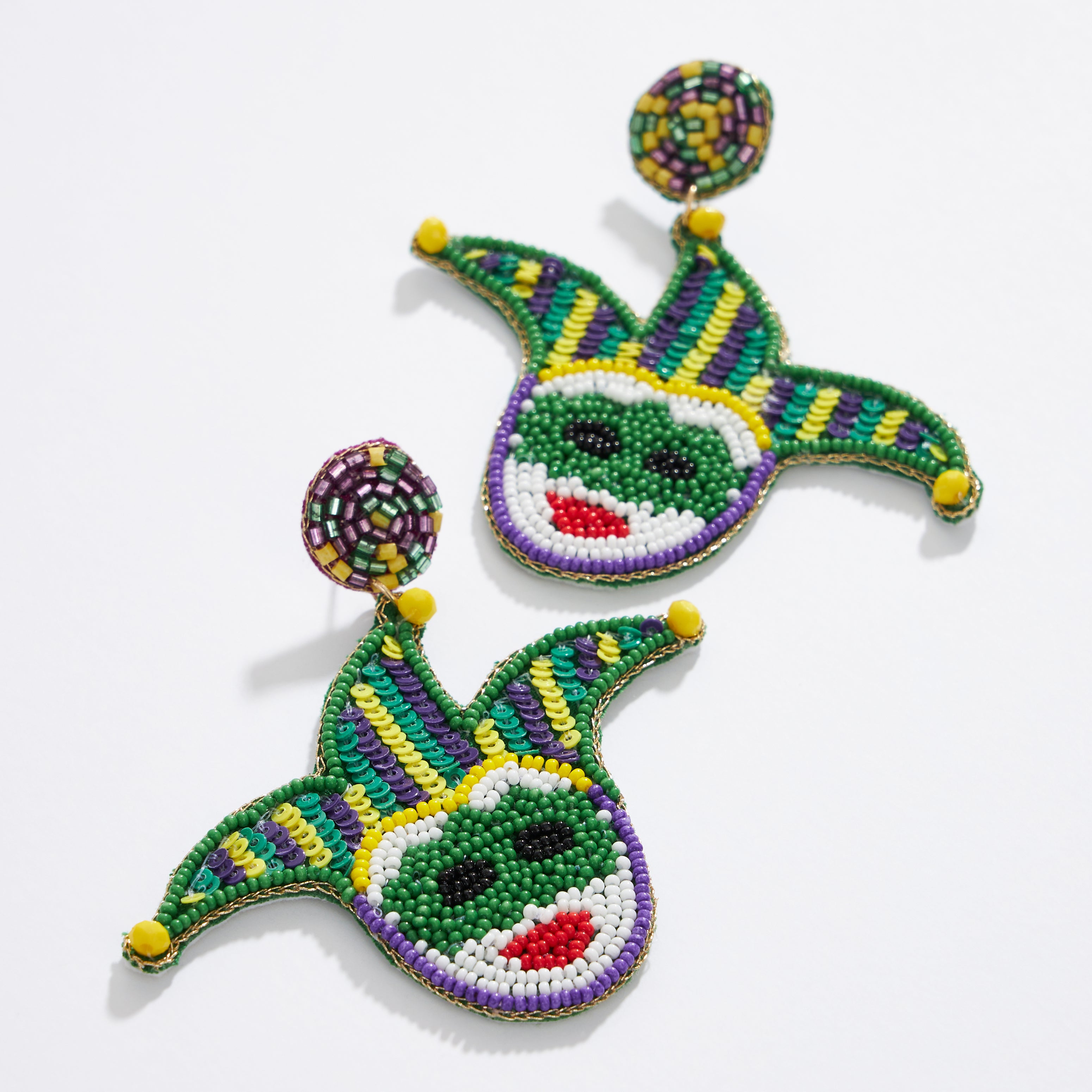 Mardi Gras Mask Seed Beads Earring - Frem