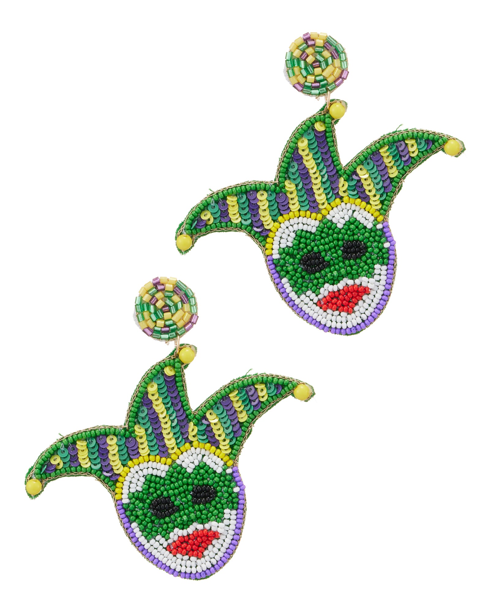 Mardi Gras Mask Seed Beads Earring - Frem