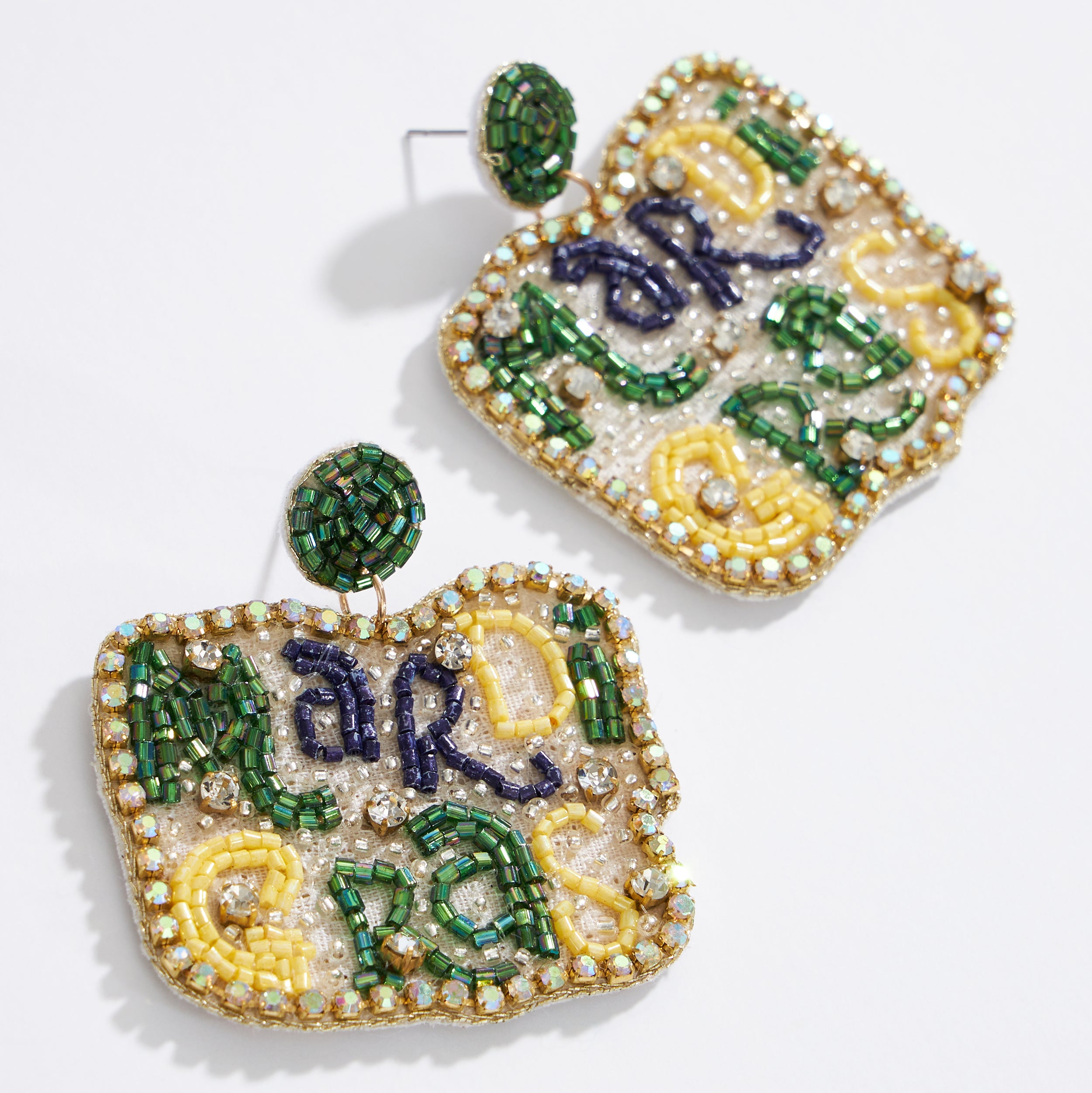 Mardi Gras Seed Beads Earring - Frem