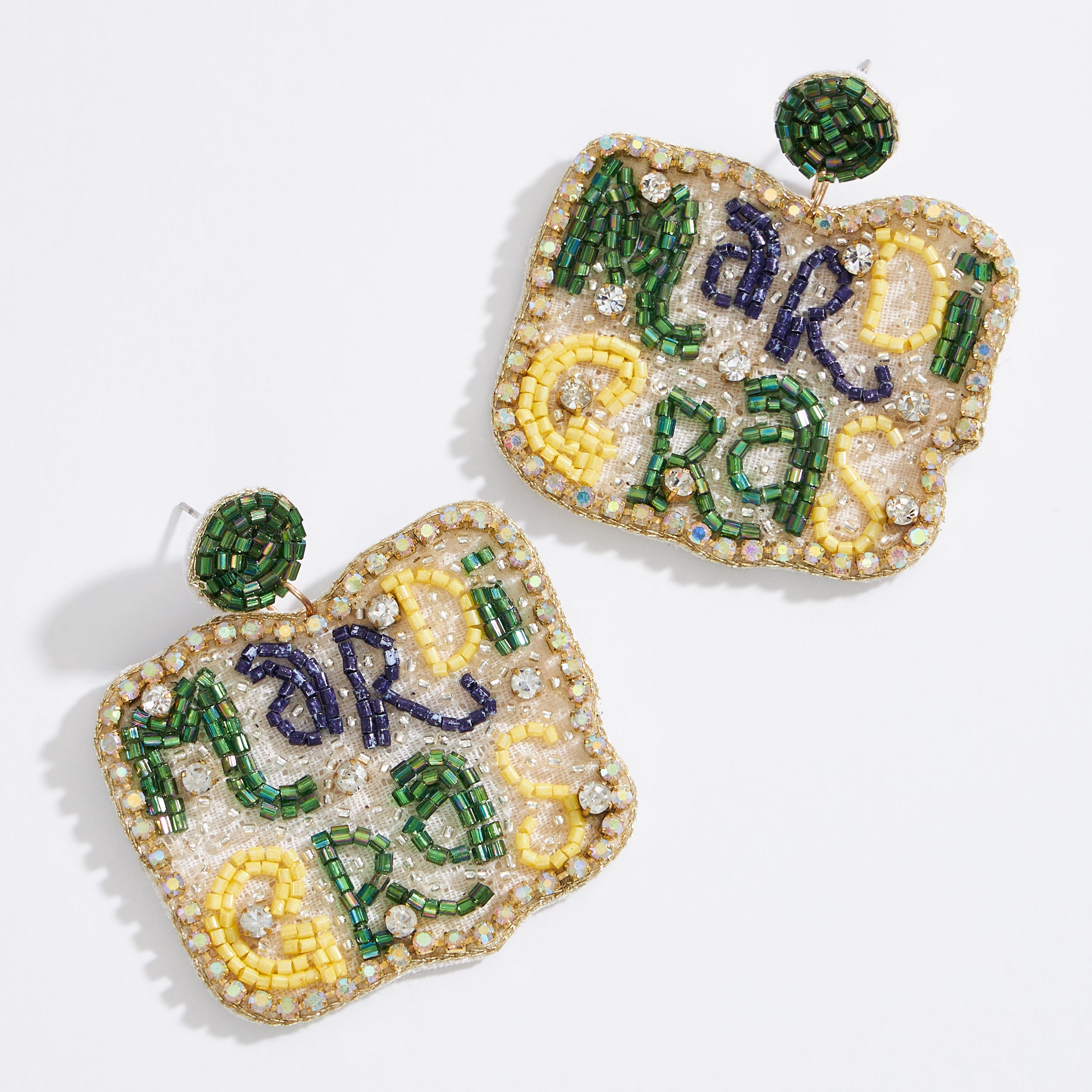 Mardi Gras Seed Beads Earring - Frem
