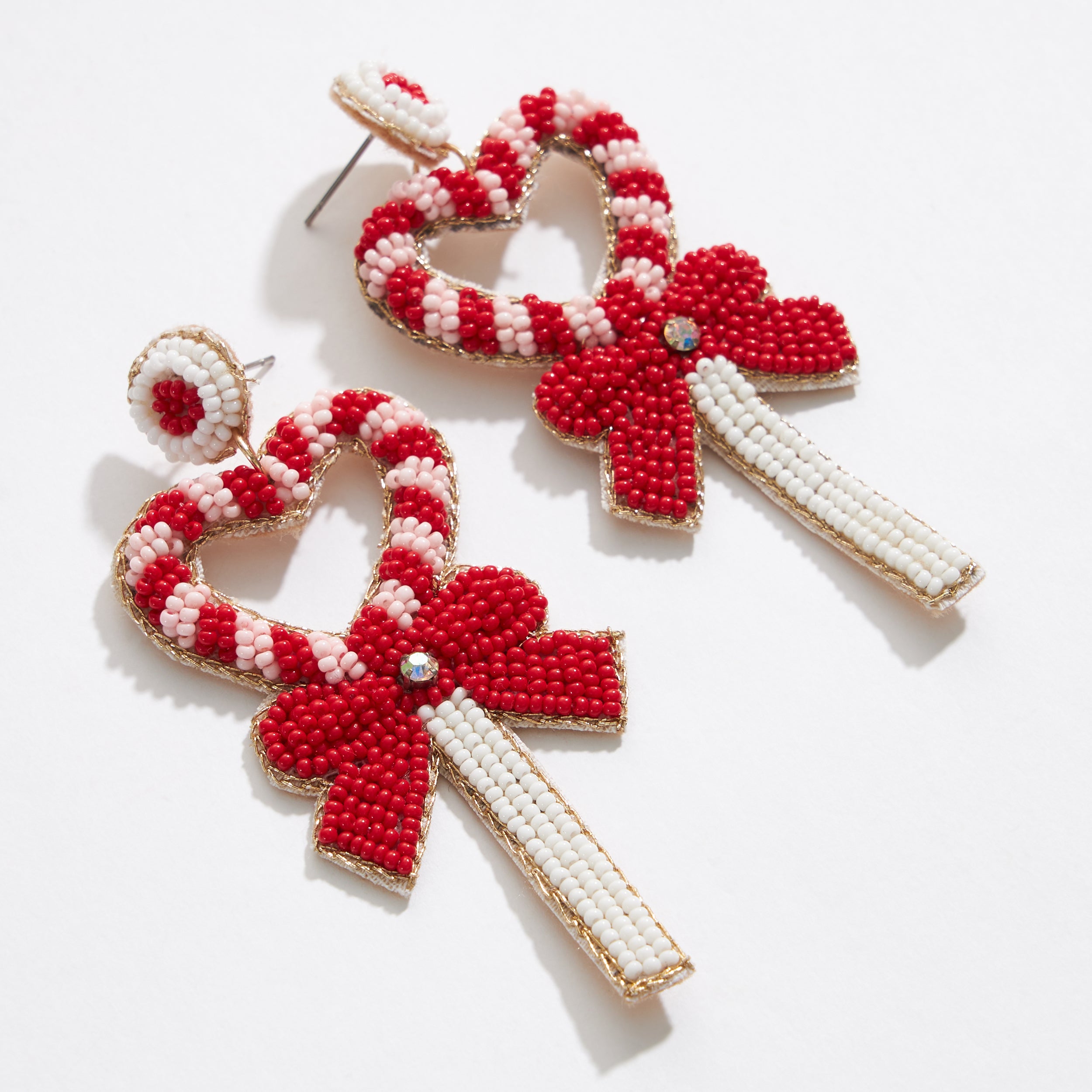 Valentine's Day Heart Wand Seed Beads Earrings - Frem