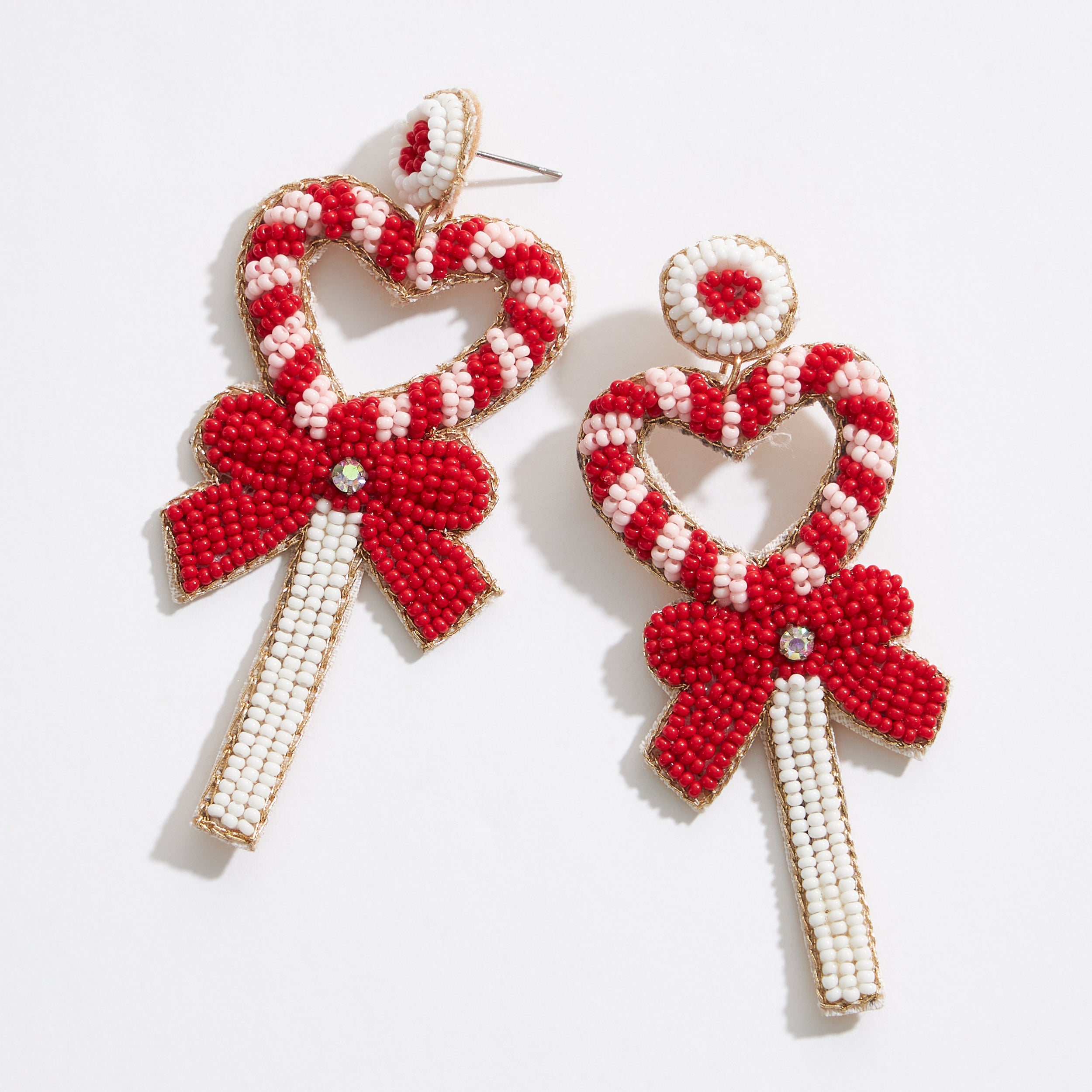 Valentine's Day Heart Wand Seed Beads Earrings - Frem