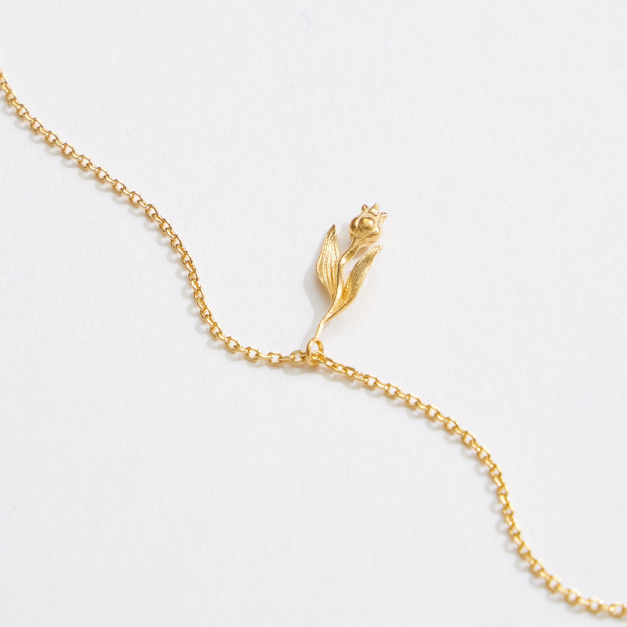 Gold Dipped Tulip Necklace - Frem