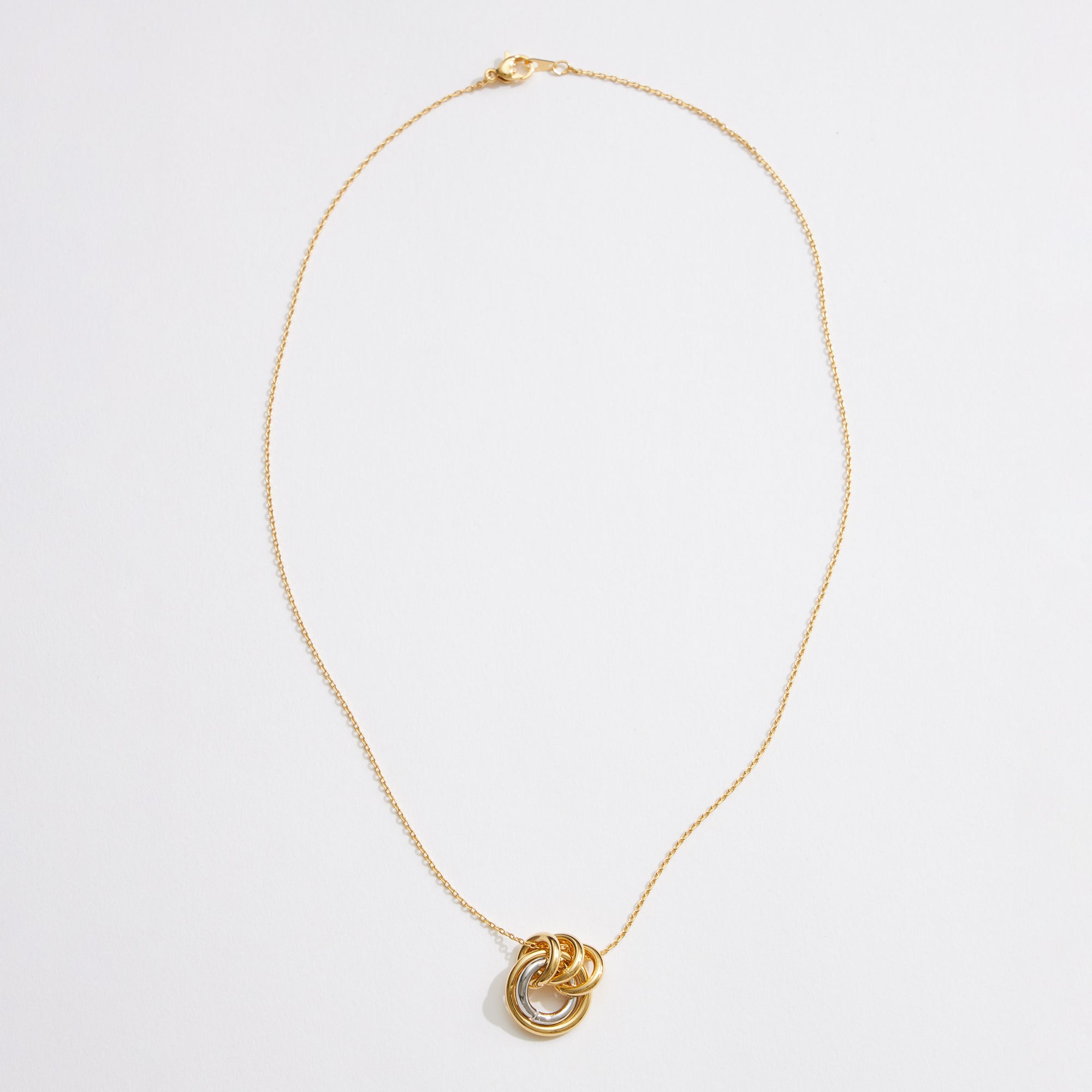 mixed metal pendant necklace