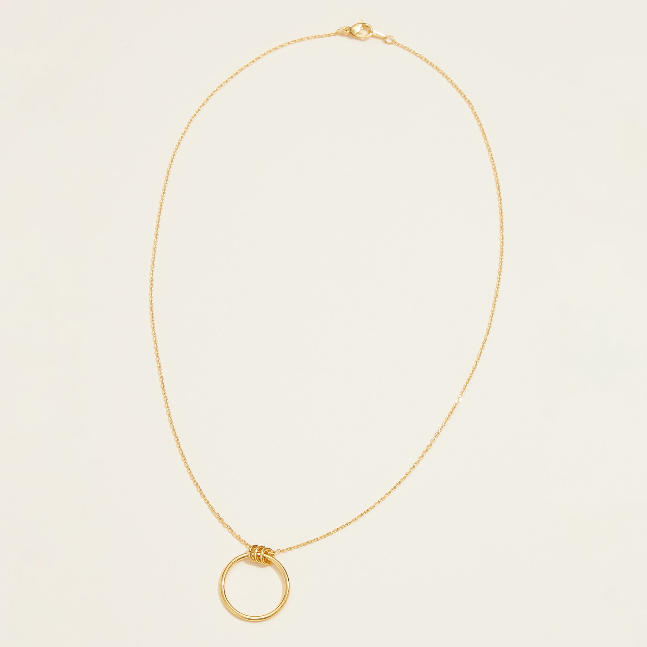 Gold Dipped Circle Pendant Necklace - Frem