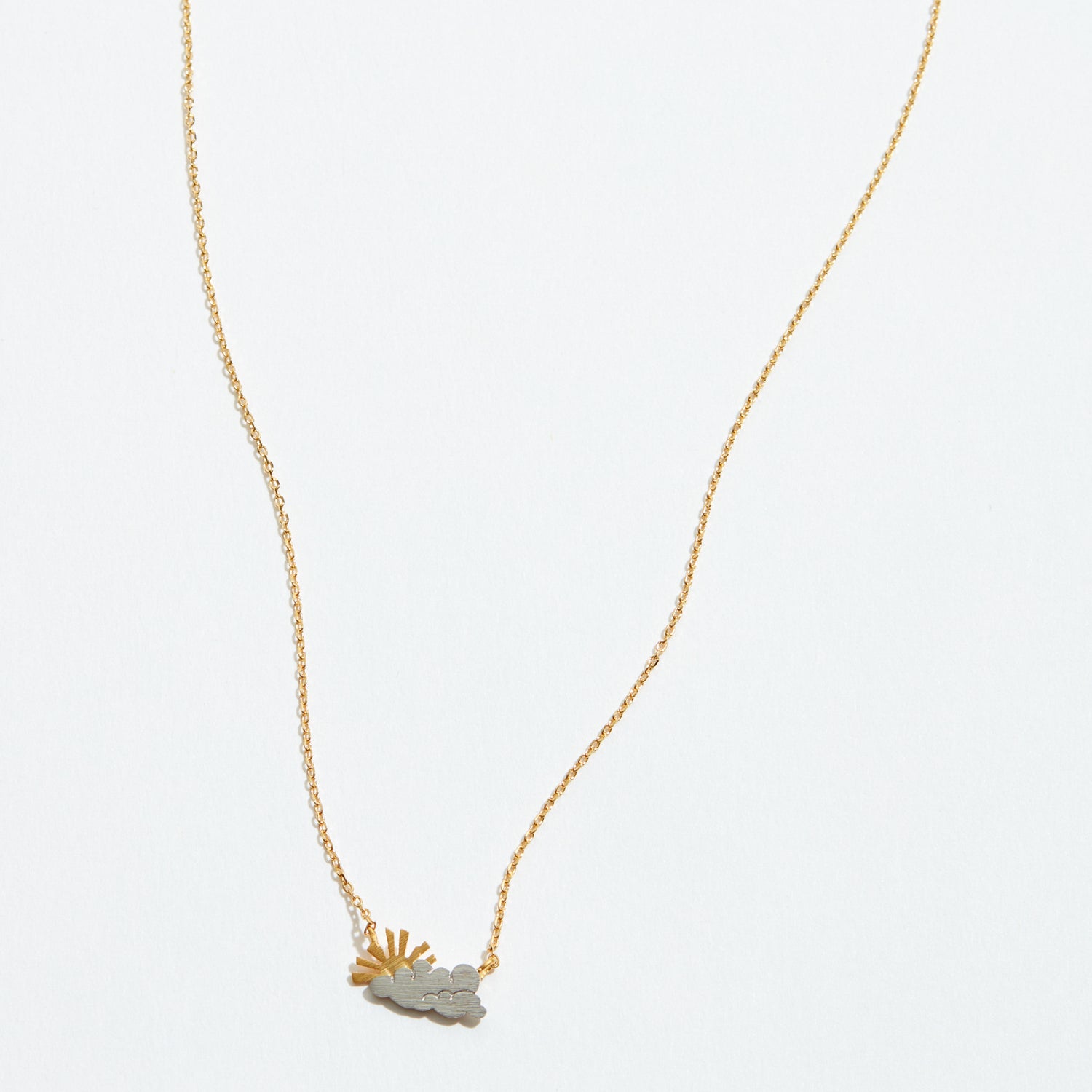 Gold Dipped Silver Linings Pendant Necklace - Frem