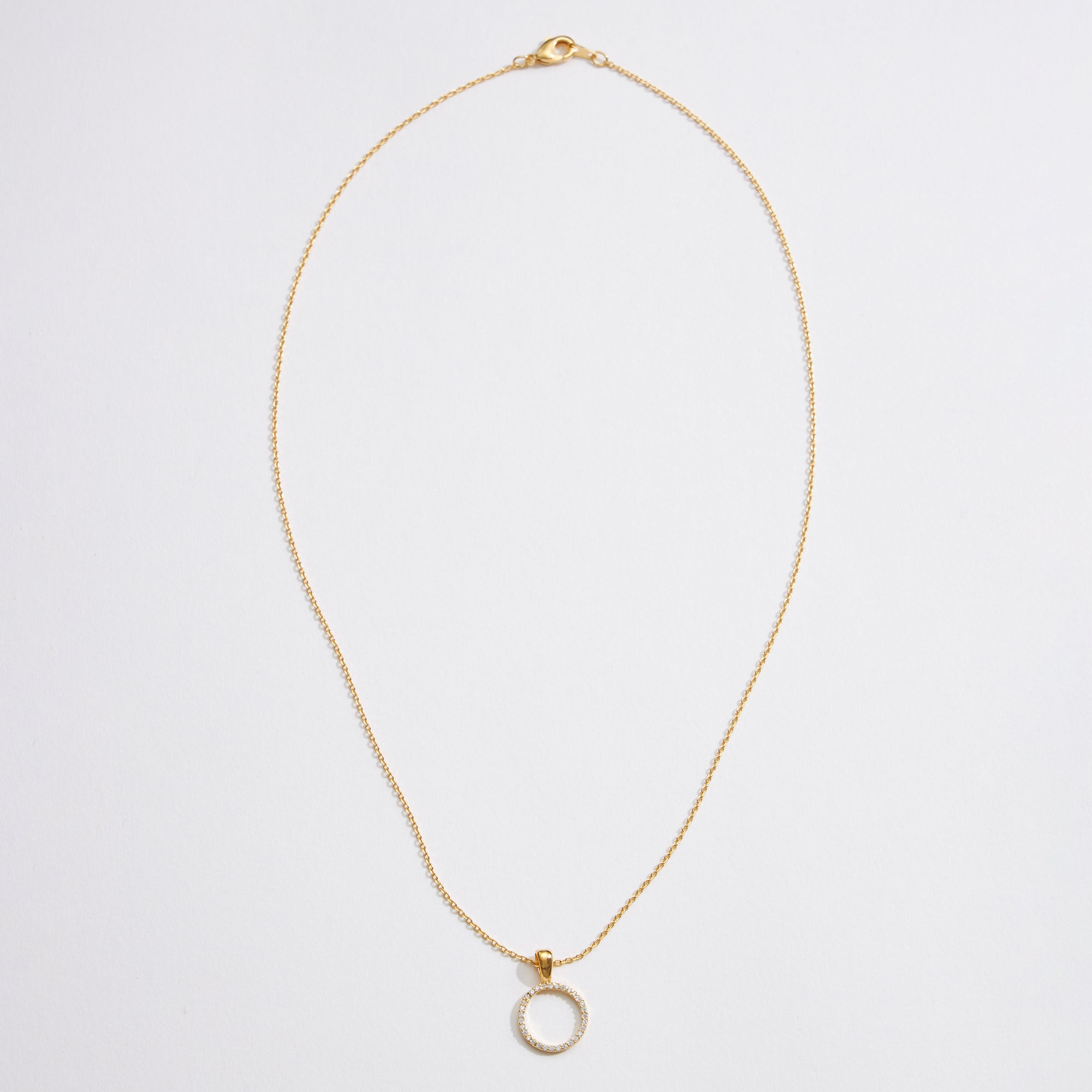 gold circle necklace
