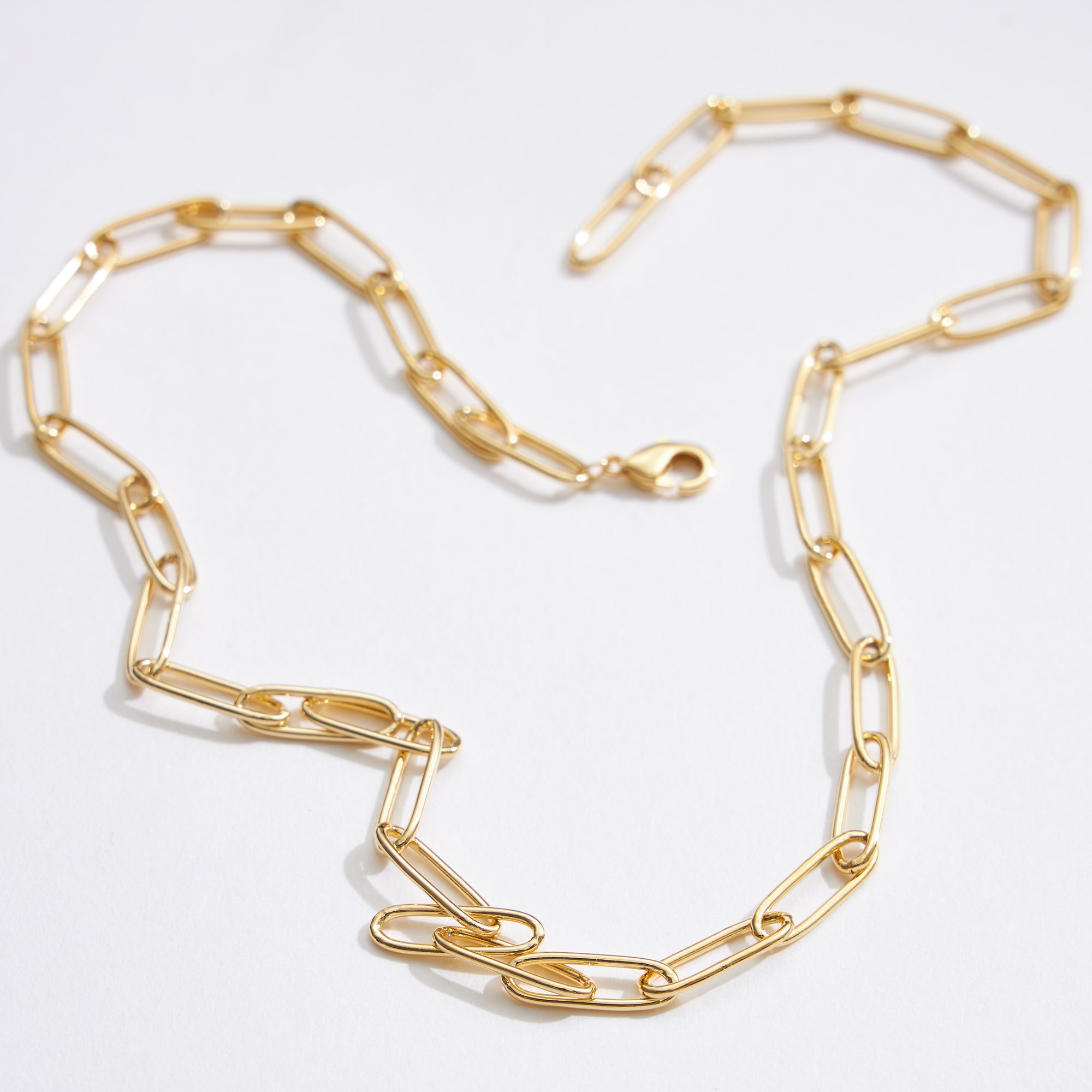 Gold Dipped Paperclip Chain Necklace - Frem