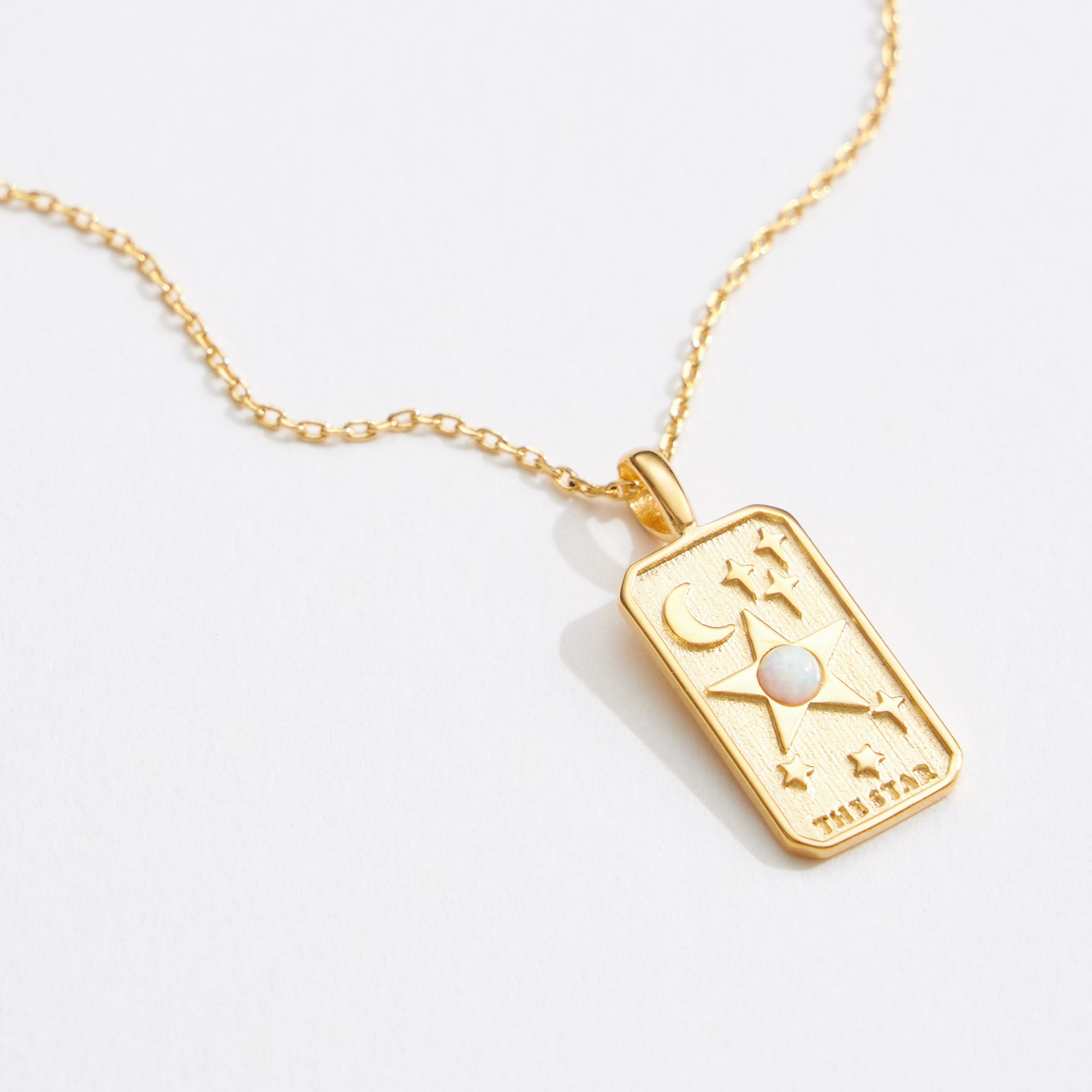 Gold Dipped The Star Tarot Pendant Necklace - Frem
