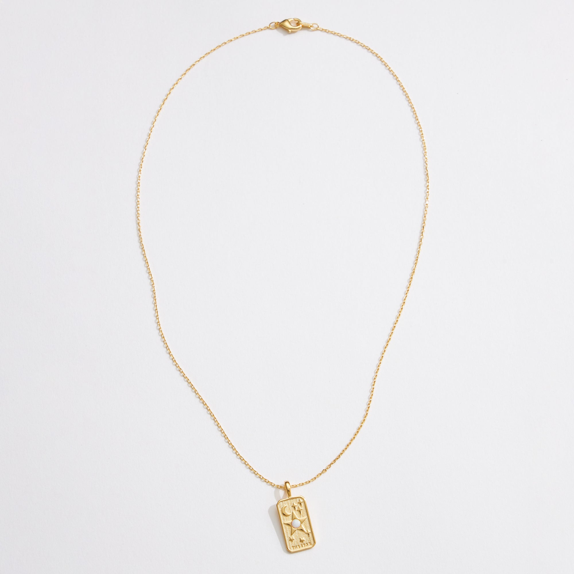 Gold Dipped The Star Tarot Pendant Necklace - Frem
