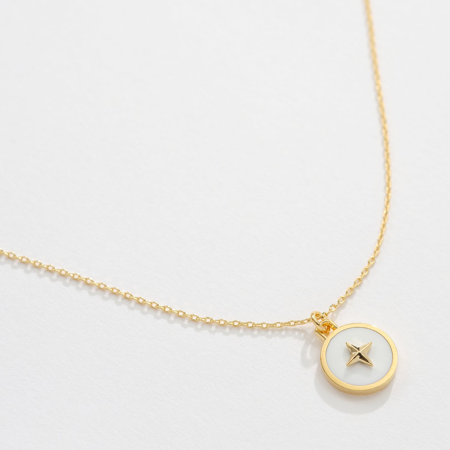Gold Dipped Petite Starburst Pendant Necklace - Frem