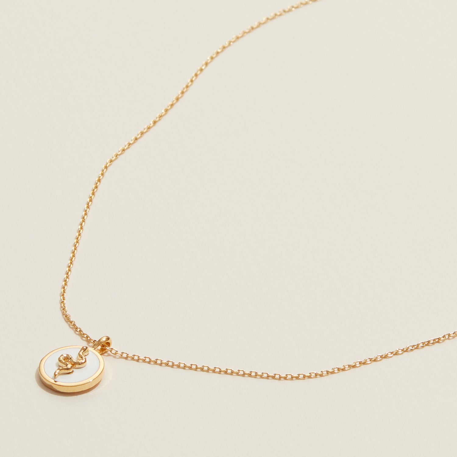 Gold Dipped Petite Snake Pendant Necklace - Frem