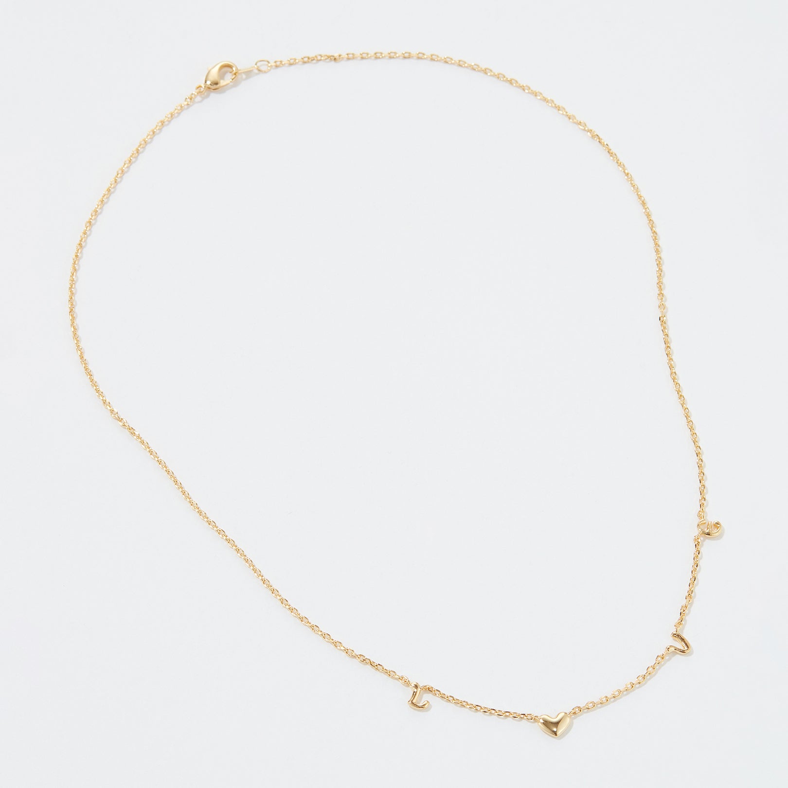 Gold Dipped 'LOVE' Charm Necklace - Frem