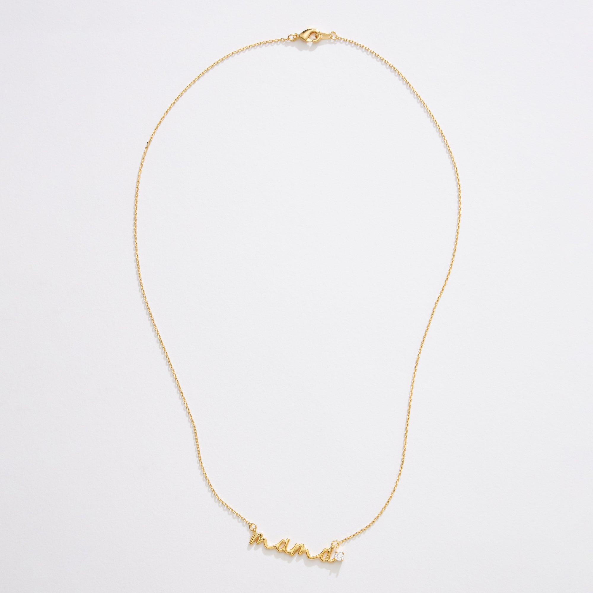 Gold Dipped Mama Script Necklace - Frem