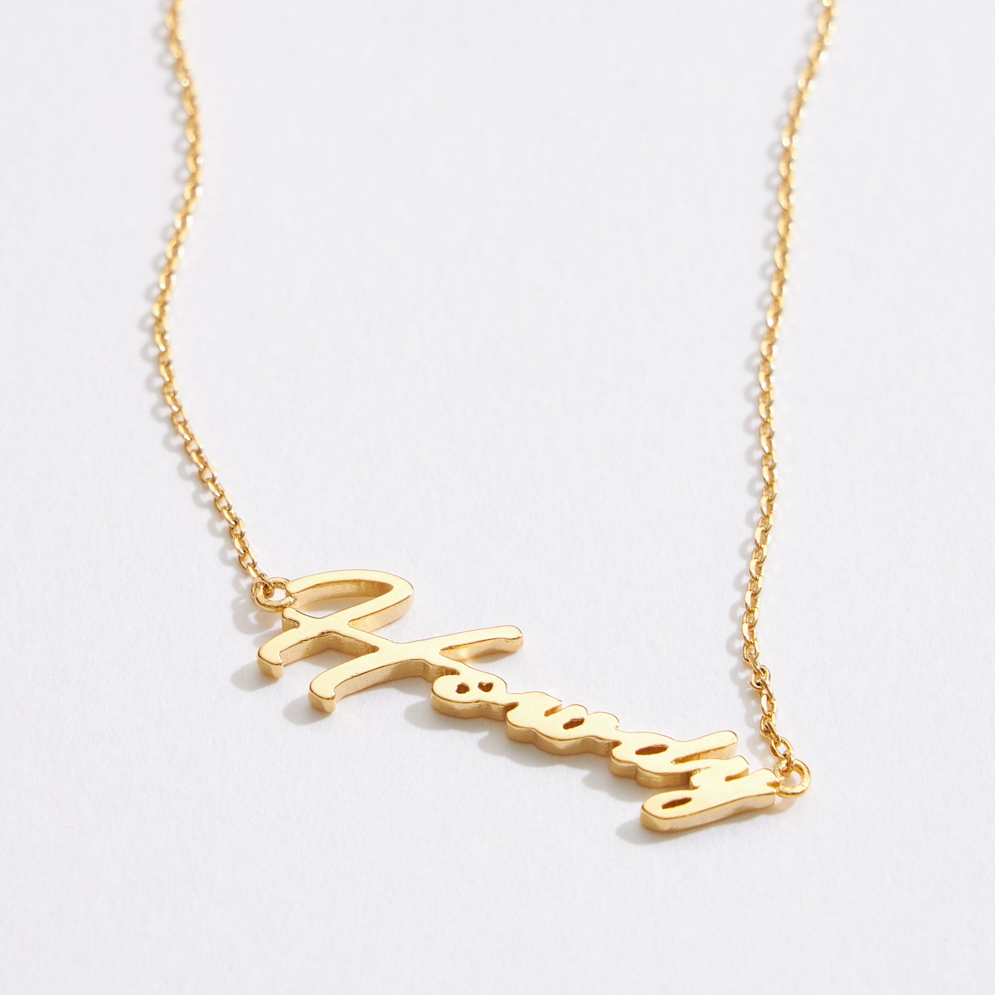 Gold Dipped Howdy Script Necklace - Frem