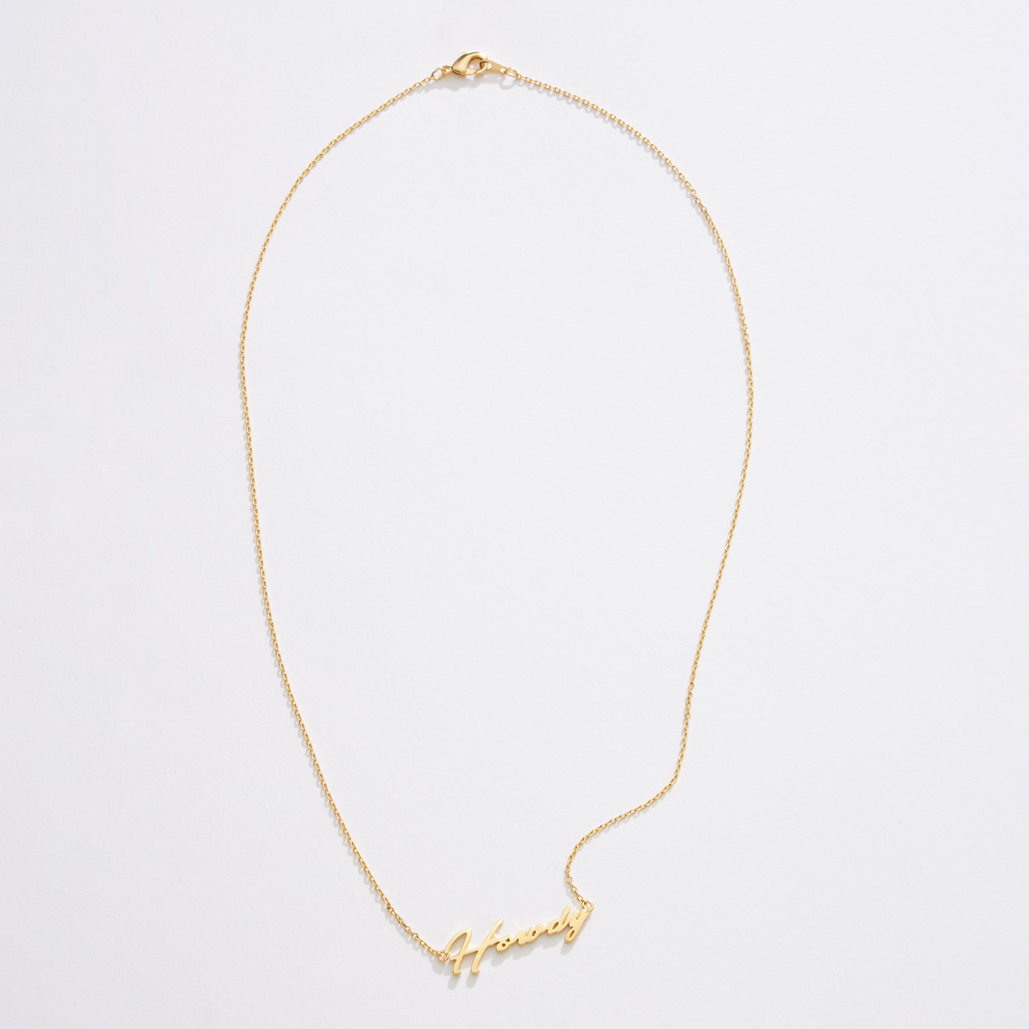 Gold Dipped Howdy Script Necklace - Frem