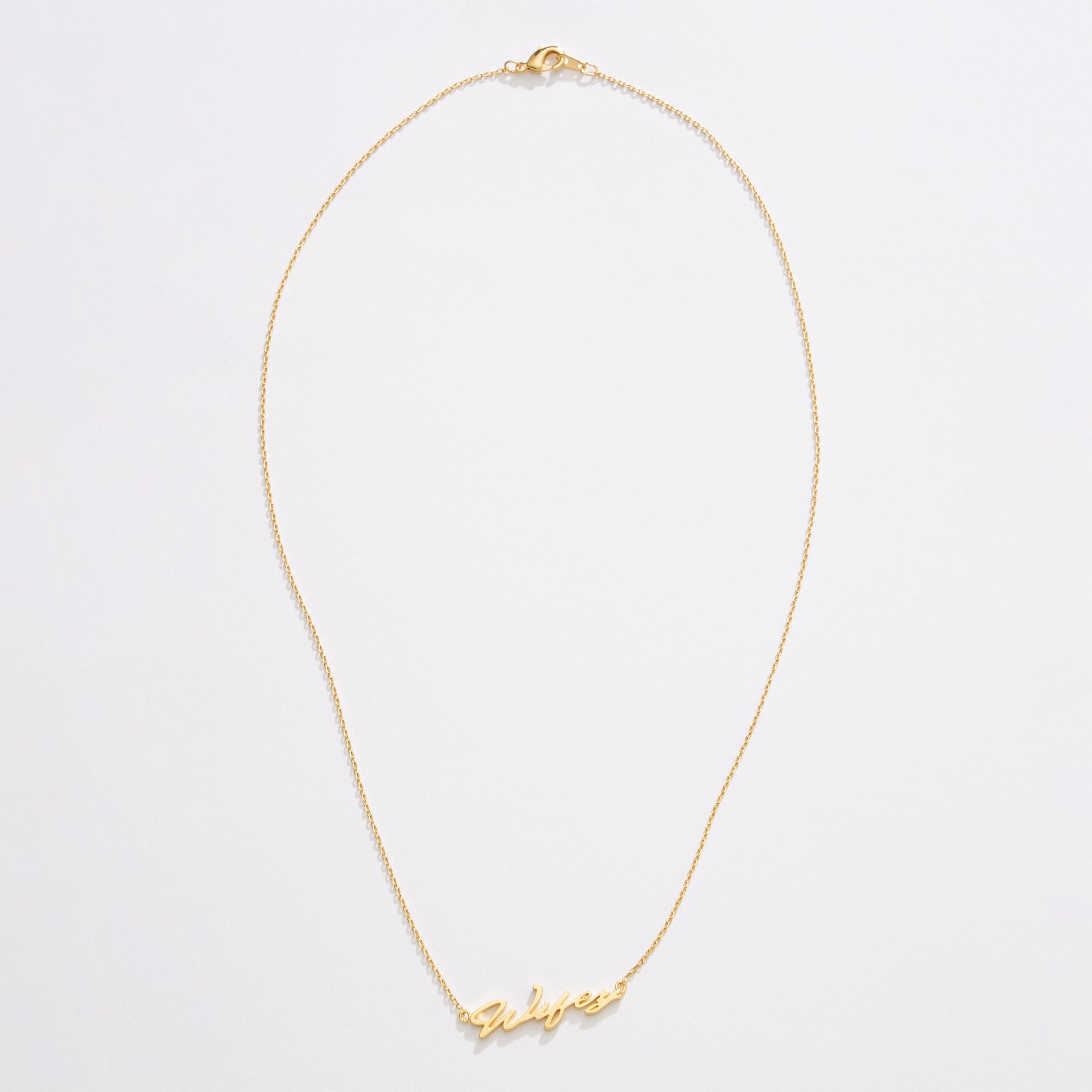 Gold Dipped Wifey Script Necklace - Frem