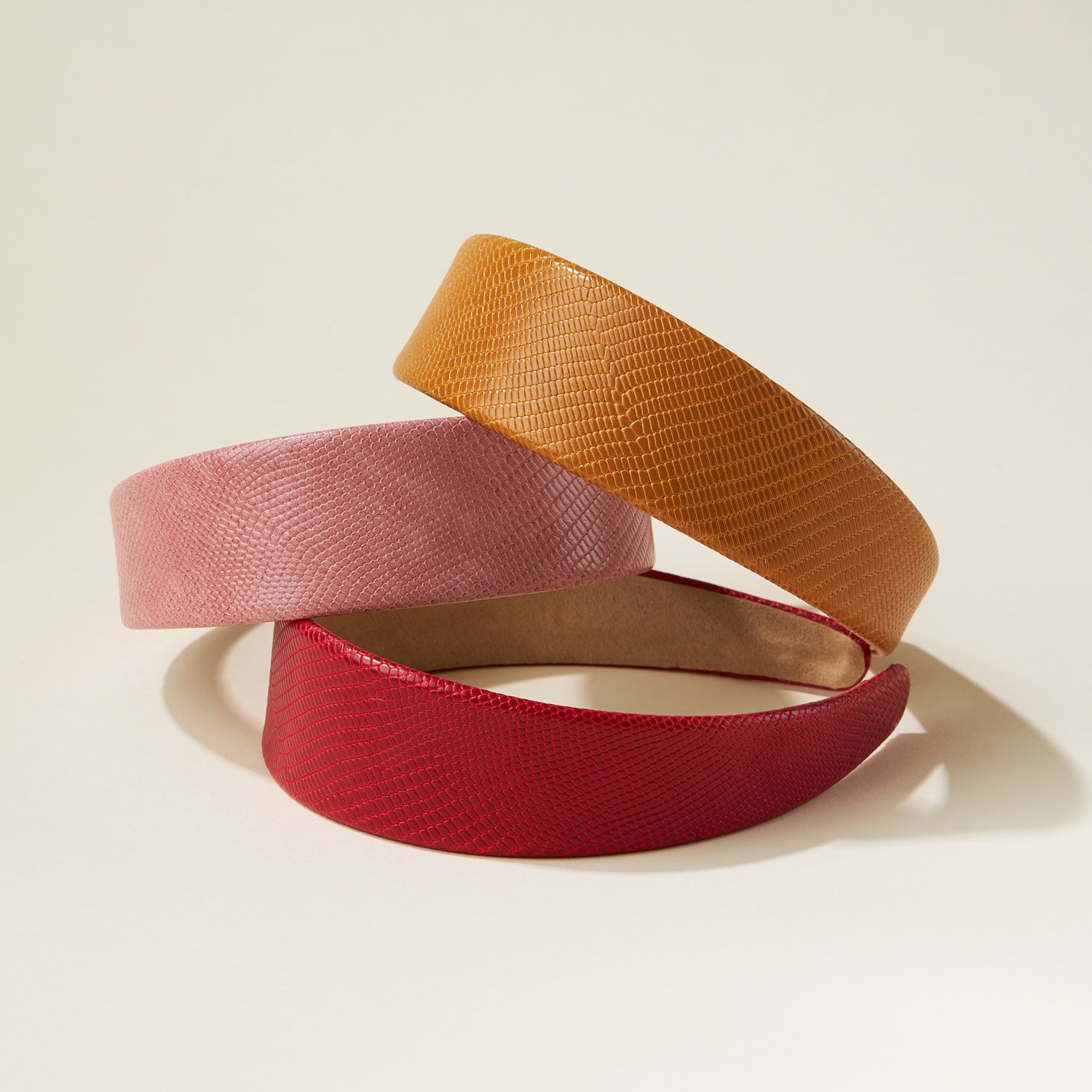 Synthetic Snake Leather Headbands - Frem
