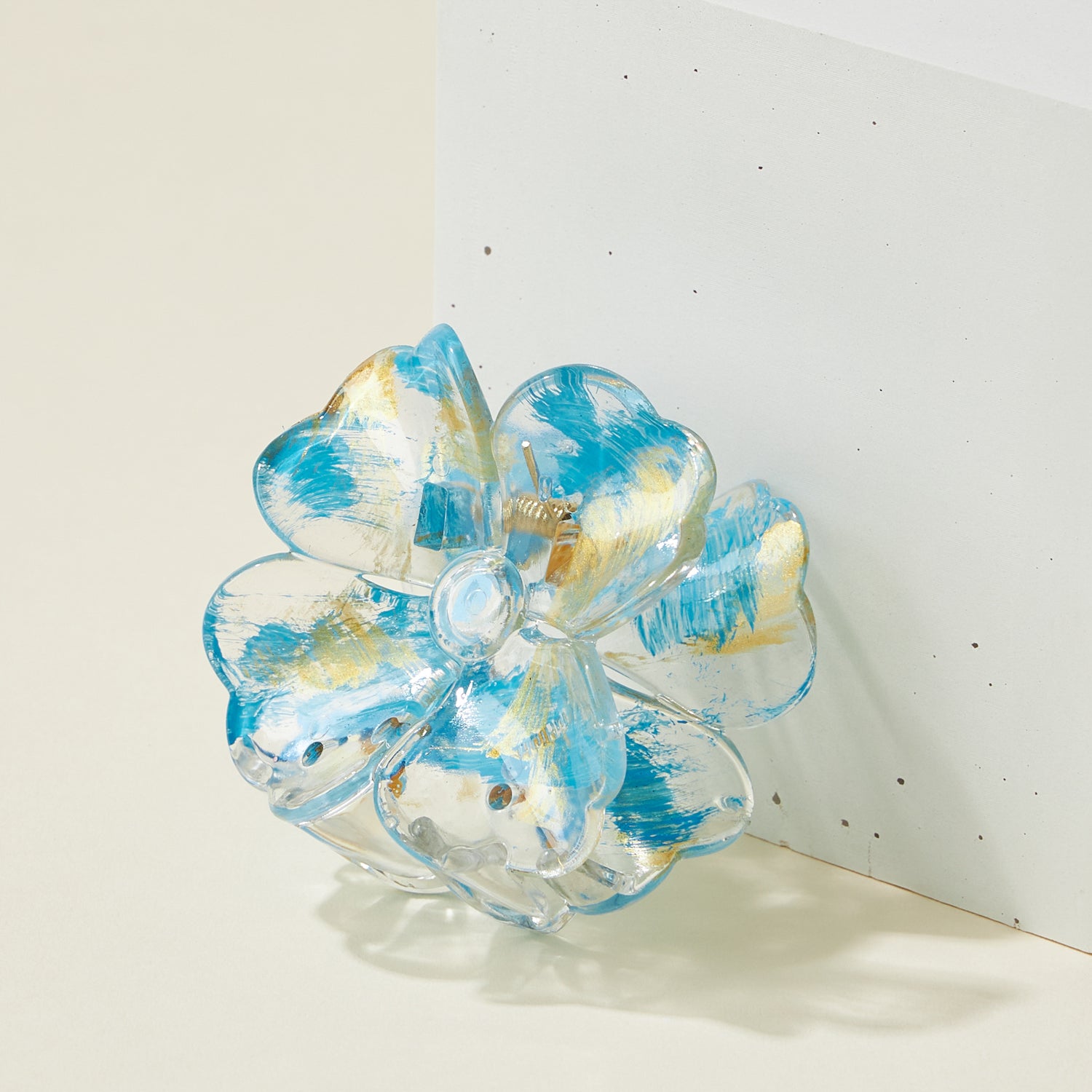 Gold Painted Flower Claw Hair Clips - Frem