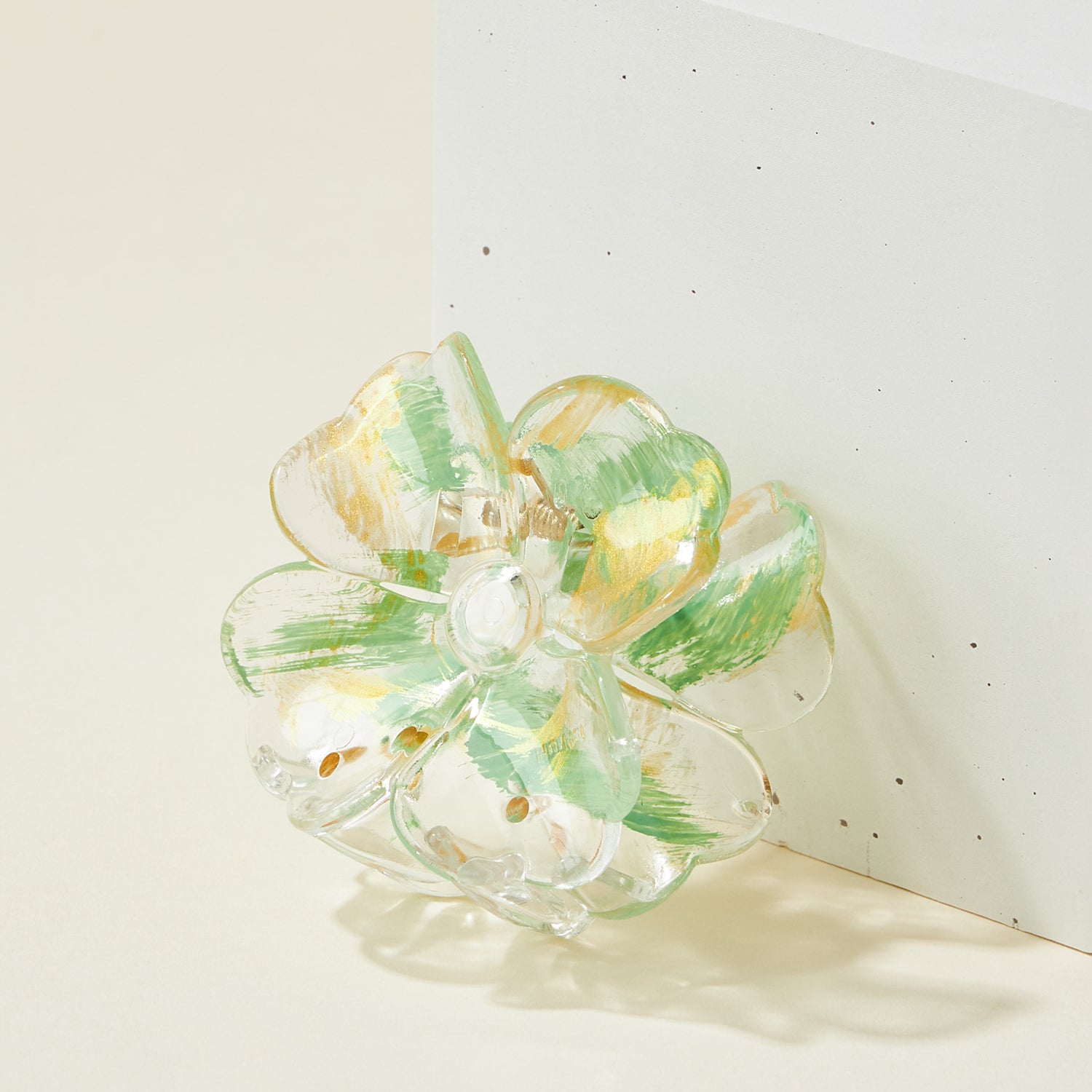 Gold Painted Flower Claw Hair Clips - Frem