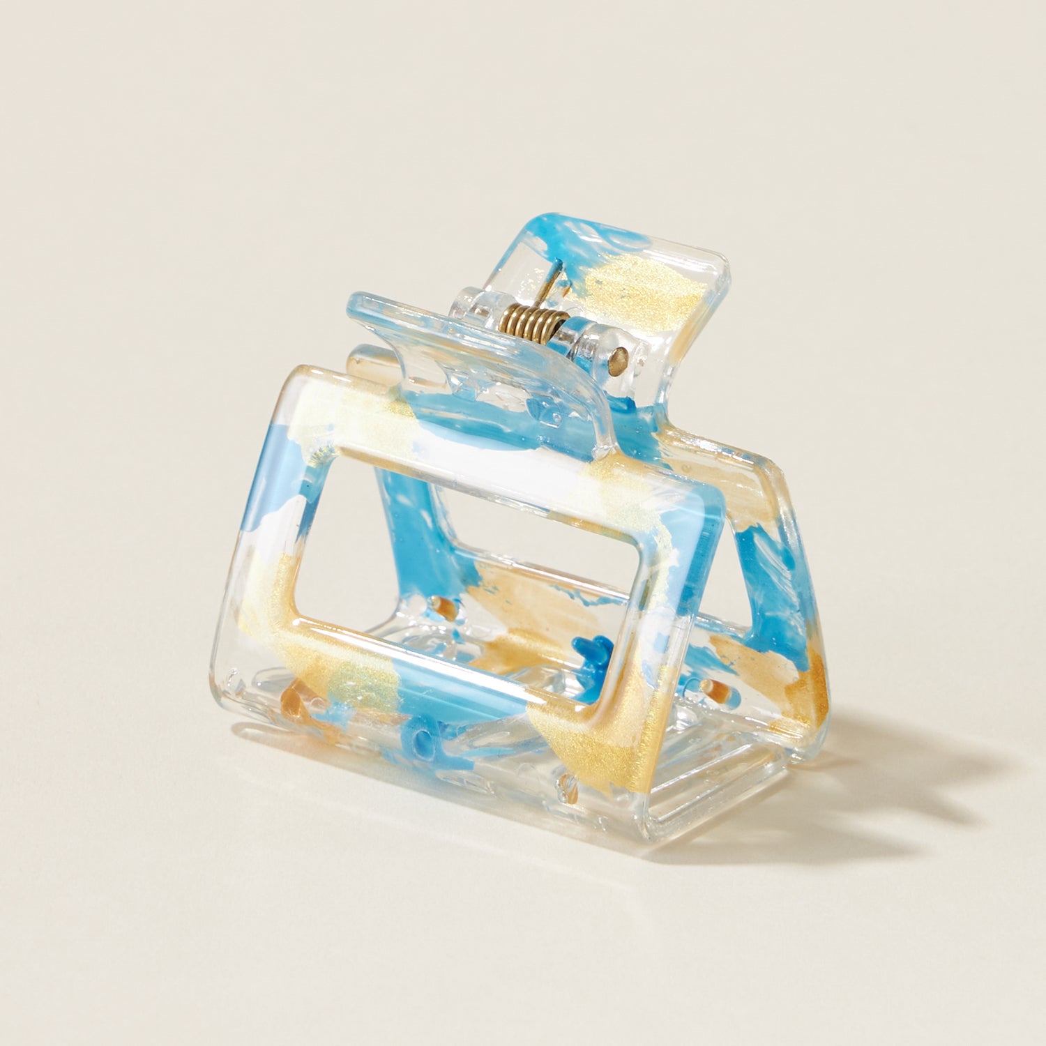 Gold Painted Rectangular Claw Hair Clips - Frem