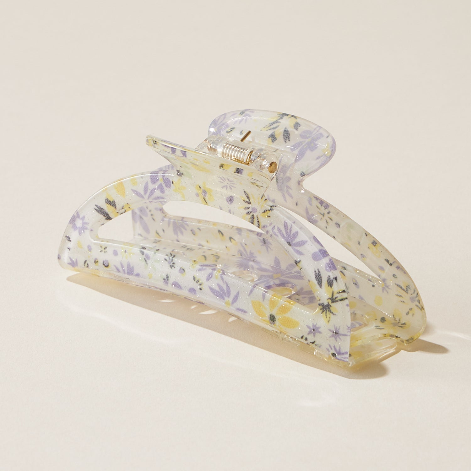 Flower Patterned Crescent Claw Hair Clips - Frem