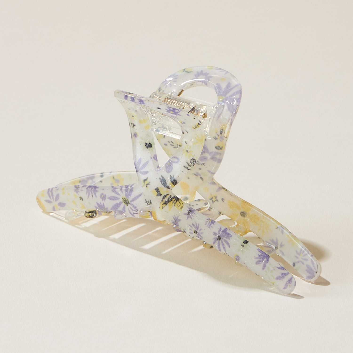 Flower Patterned Claw Hair Clips - Frem