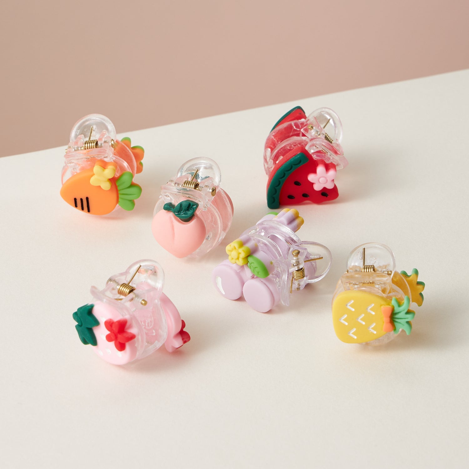 6 Pcs Tropical Mini Claw Hair Clips - Frem
