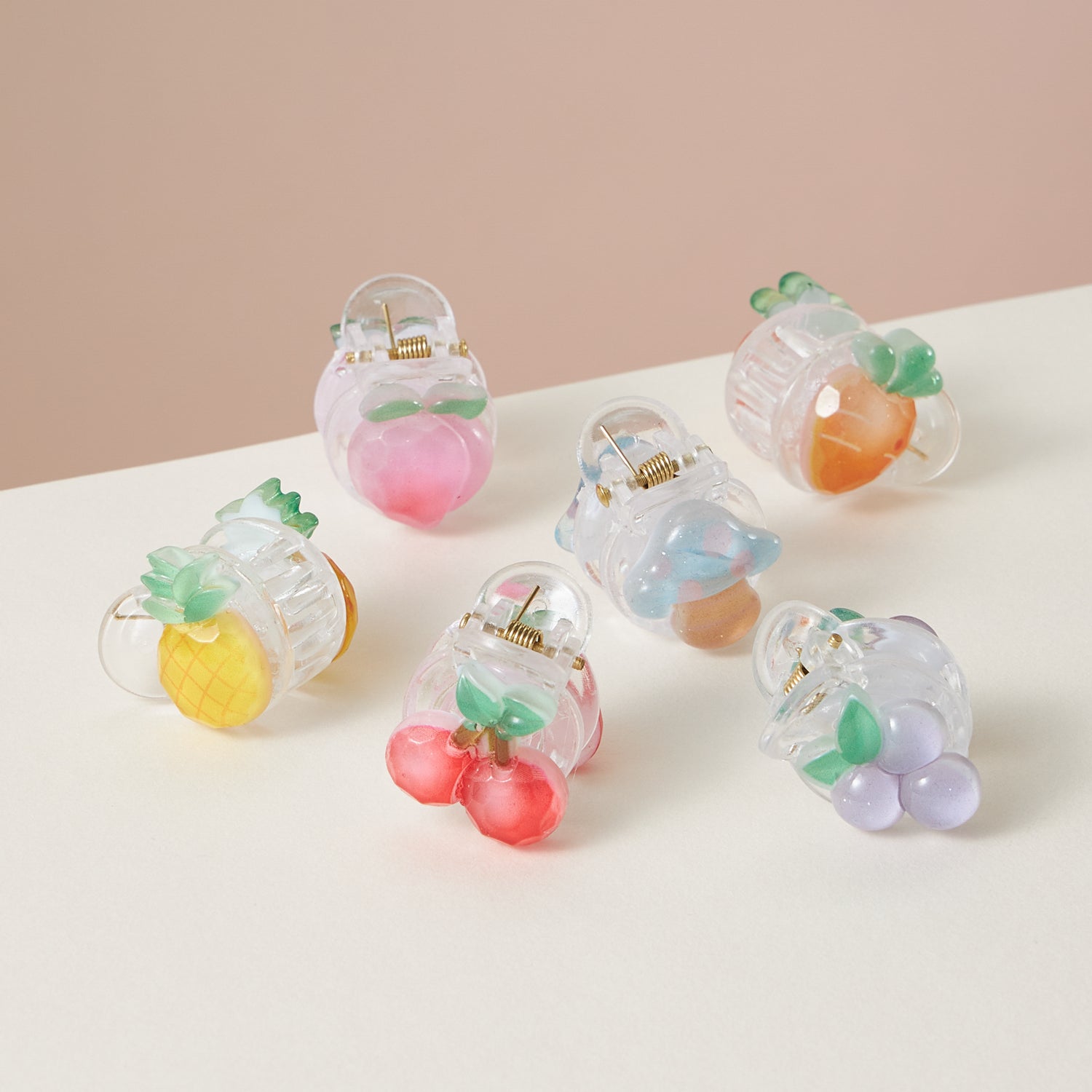 6 Pcs Summer Fruits Mini Claw Hair Clips - Frem
