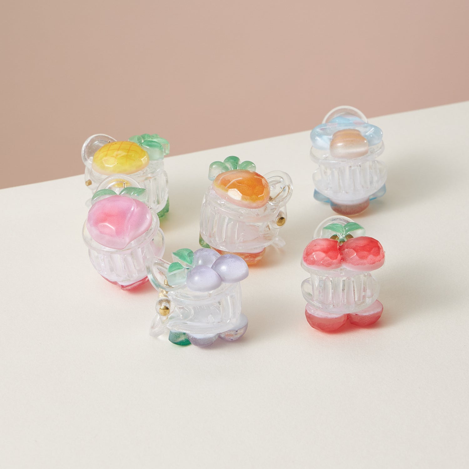 6 Pcs Summer Fruits Mini Claw Hair Clips - Frem