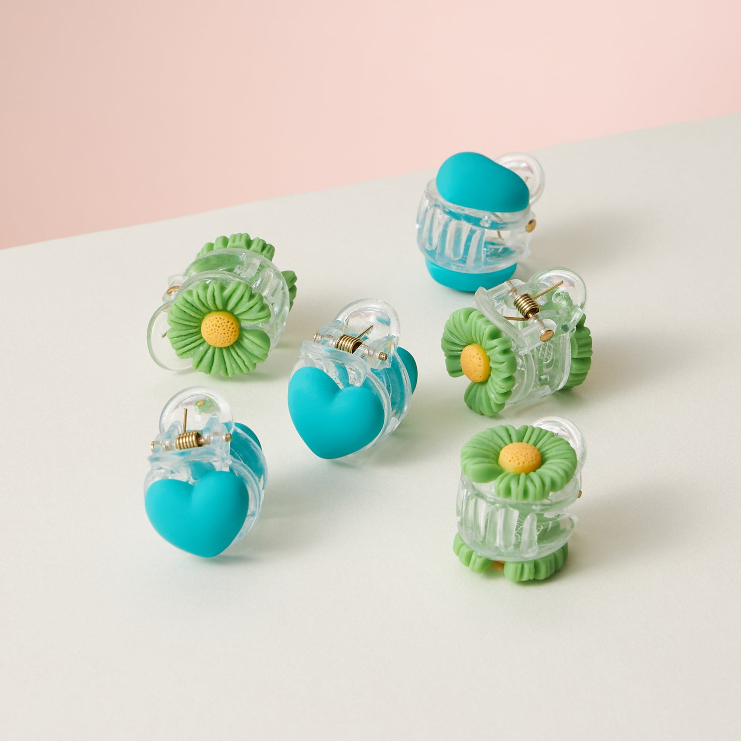 6 Pcs Floral Mini Claw Hair Clips - Frem