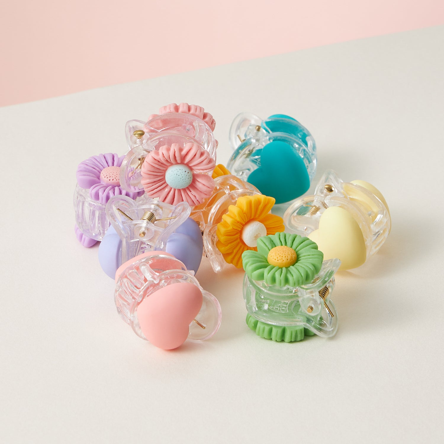 6 Pcs Floral Mini Claw Hair Clips - Frem
