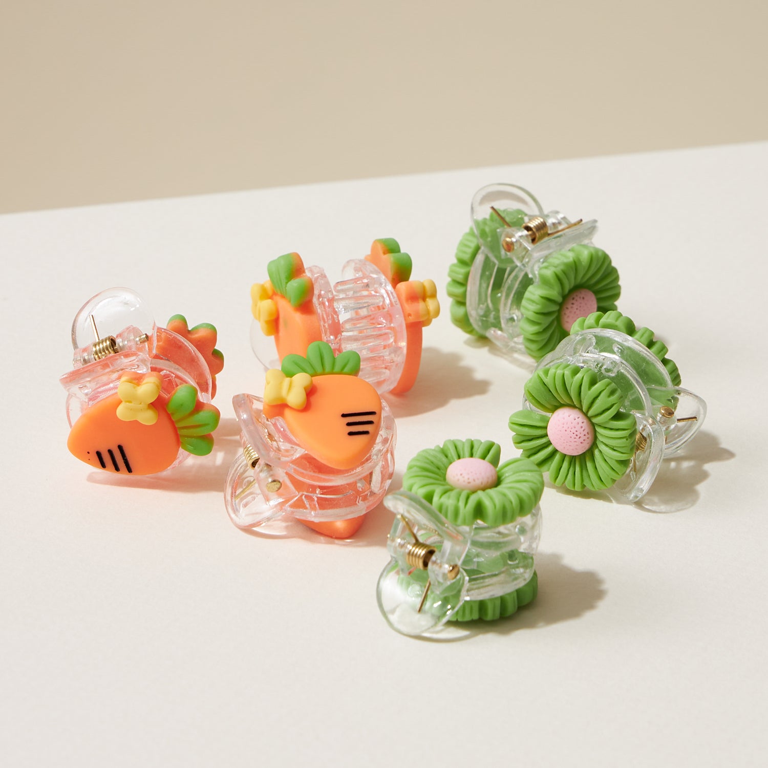 6 Pcs Tropical Mini Claw Hair Clips - Frem