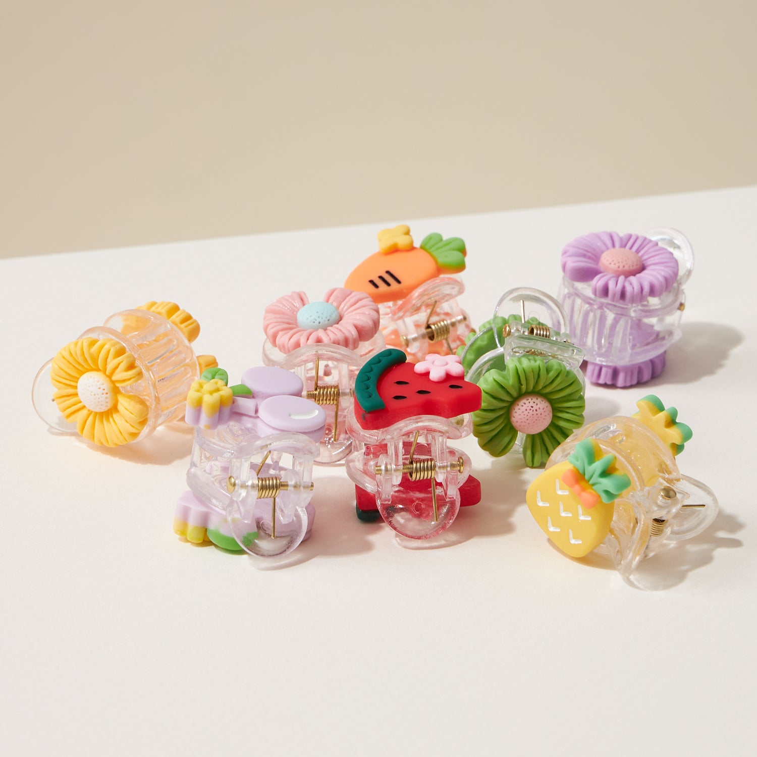 6 Pcs Tropical Mini Claw Hair Clips - Frem