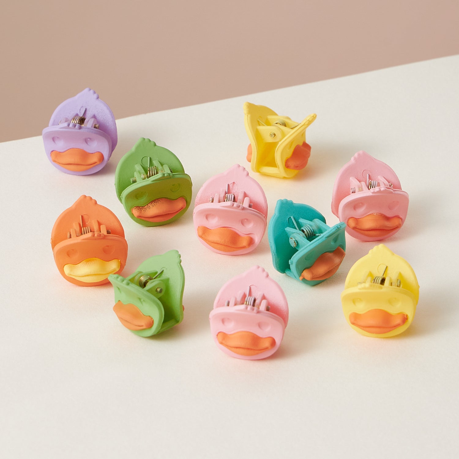 10 Pcs Duck Rubber Coated Mini Claw Hair Clips - Frem