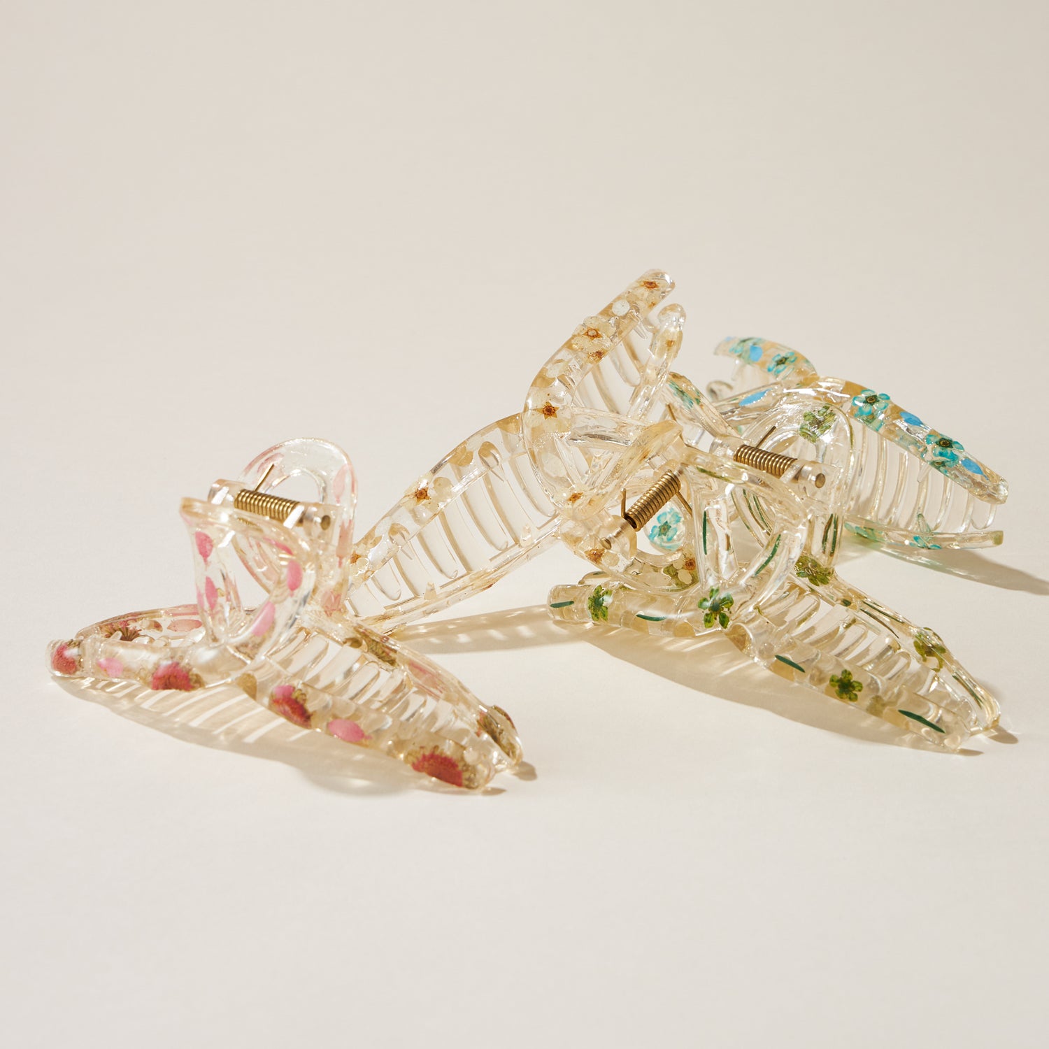 Pressed Flower Claw Hair Clips - Frem