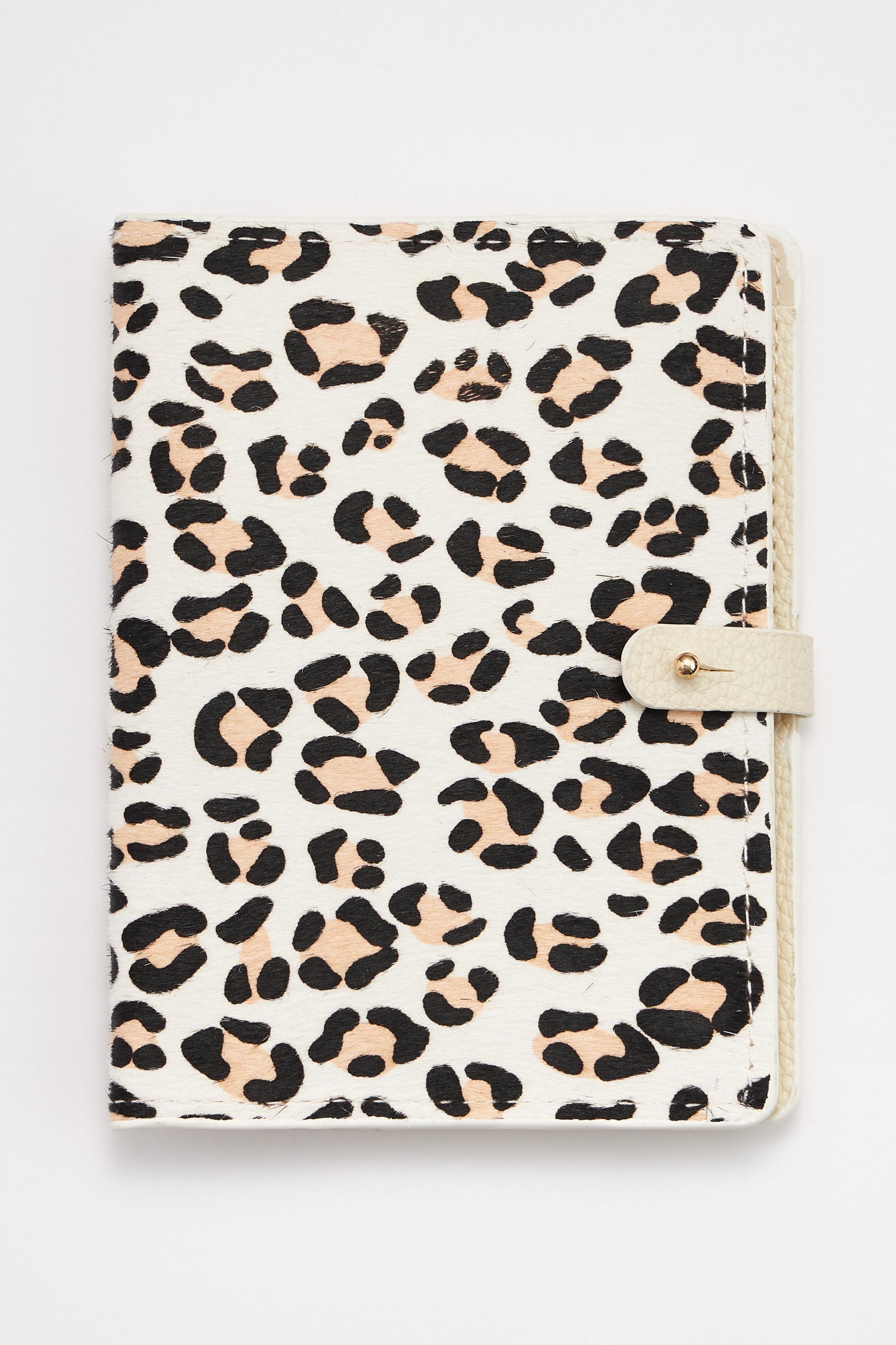 Genuine Leather Animal Print Passport Cover - Frem