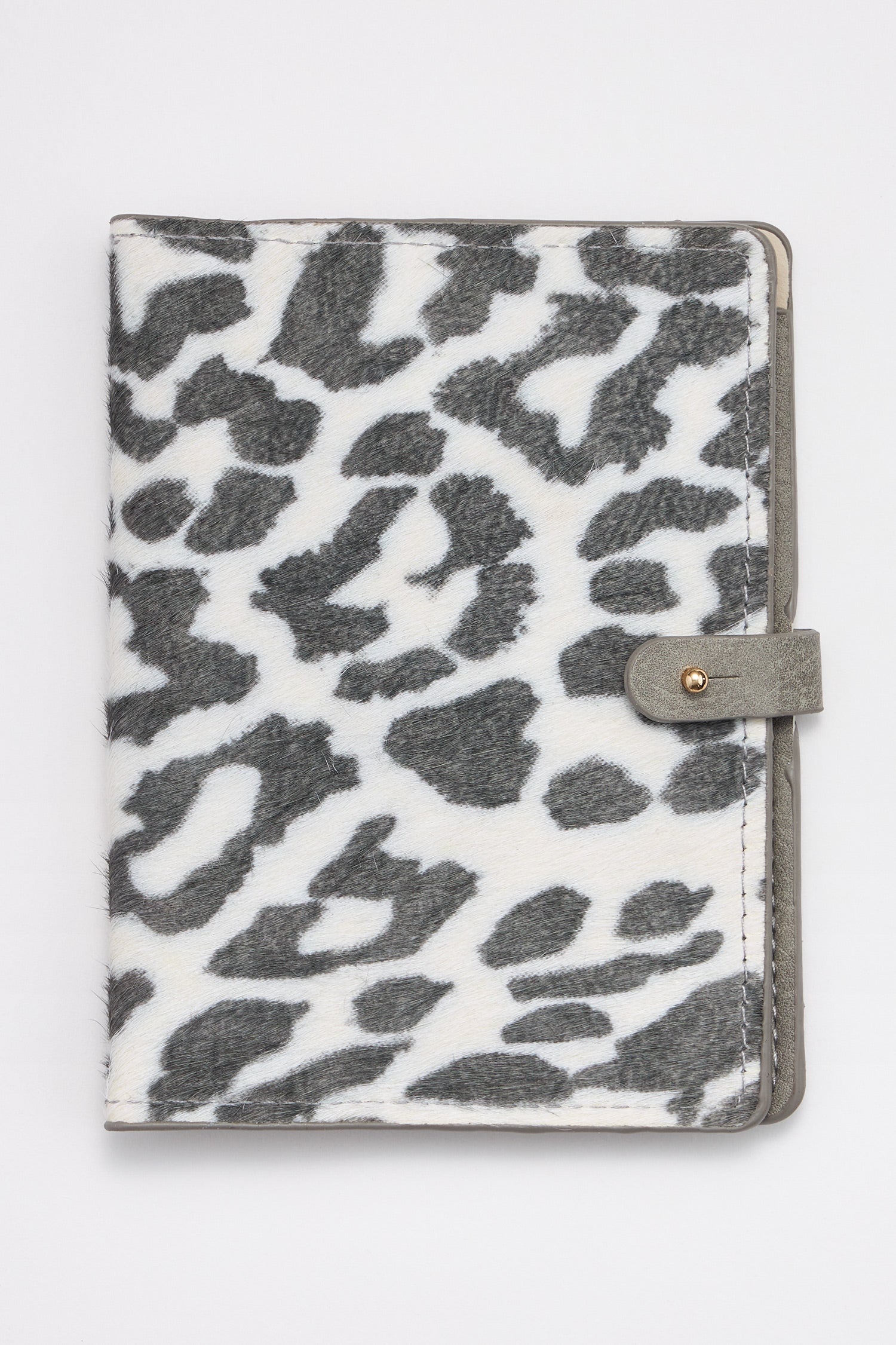 Genuine Leather Animal Print Passport Cover - Frem