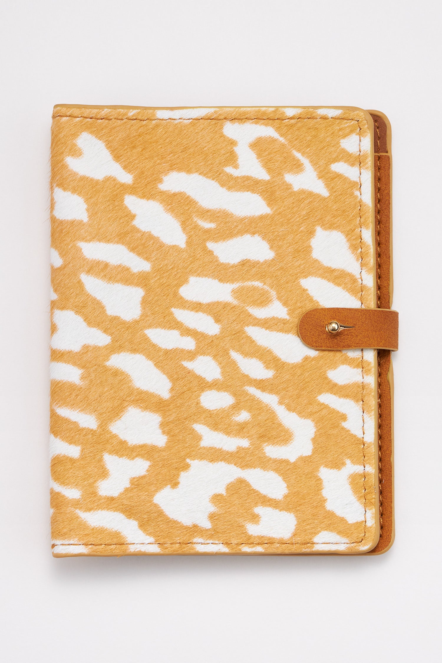 Genuine Leather Animal Print Passport Cover - Frem