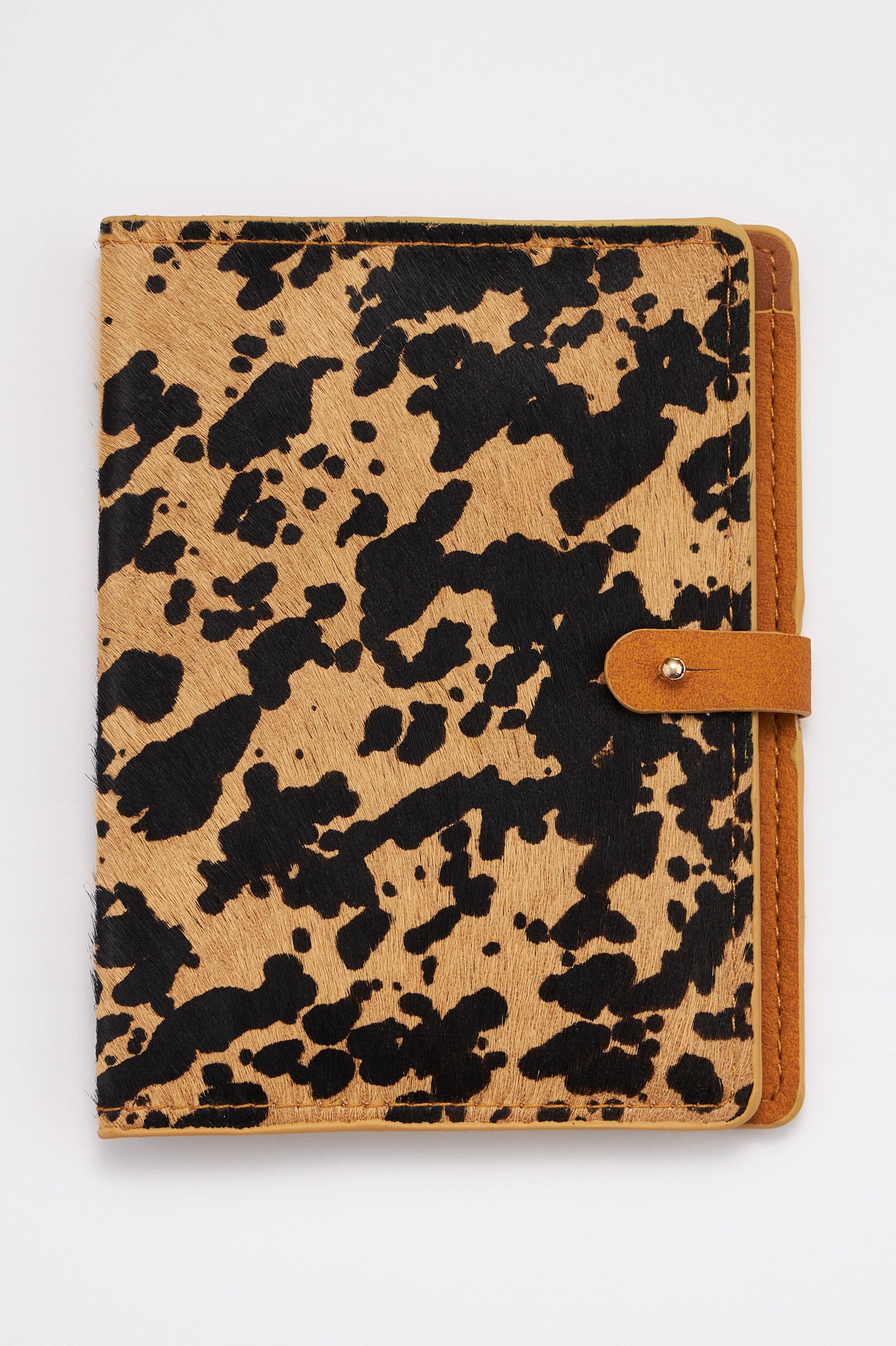Genuine Leather Animal Print Passport Cover - Frem
