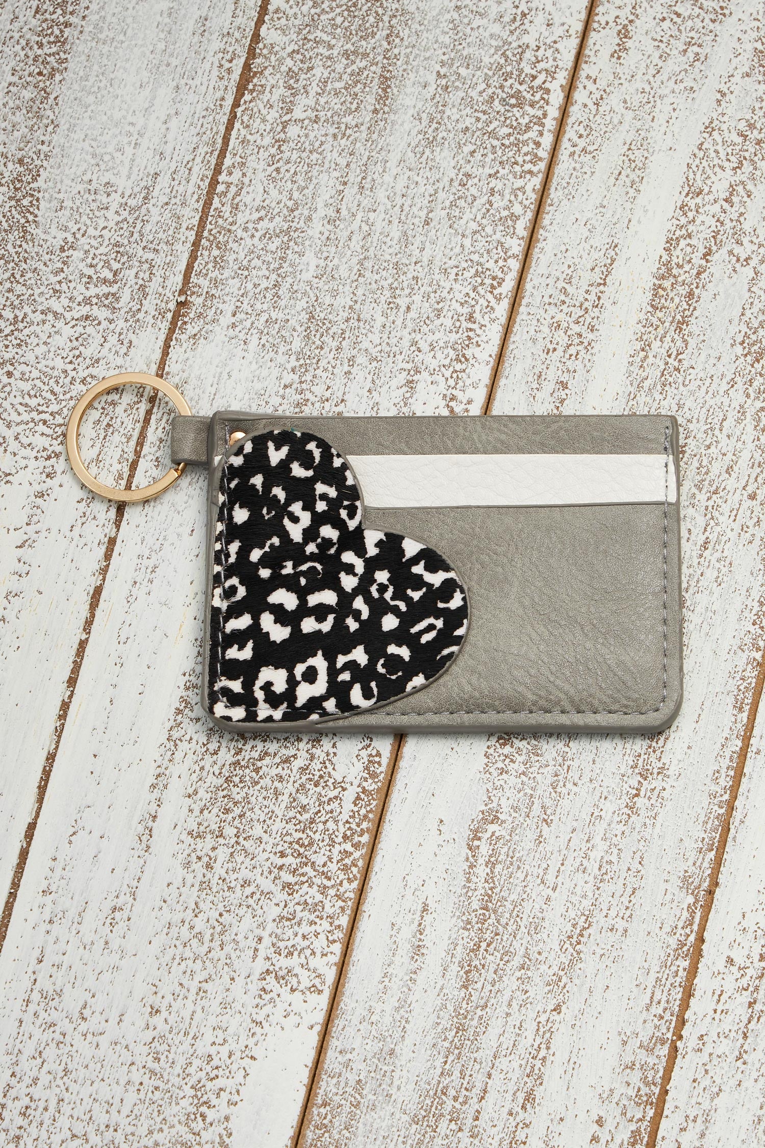 Genuine Leather ID Card Holder Key Chains - Frem