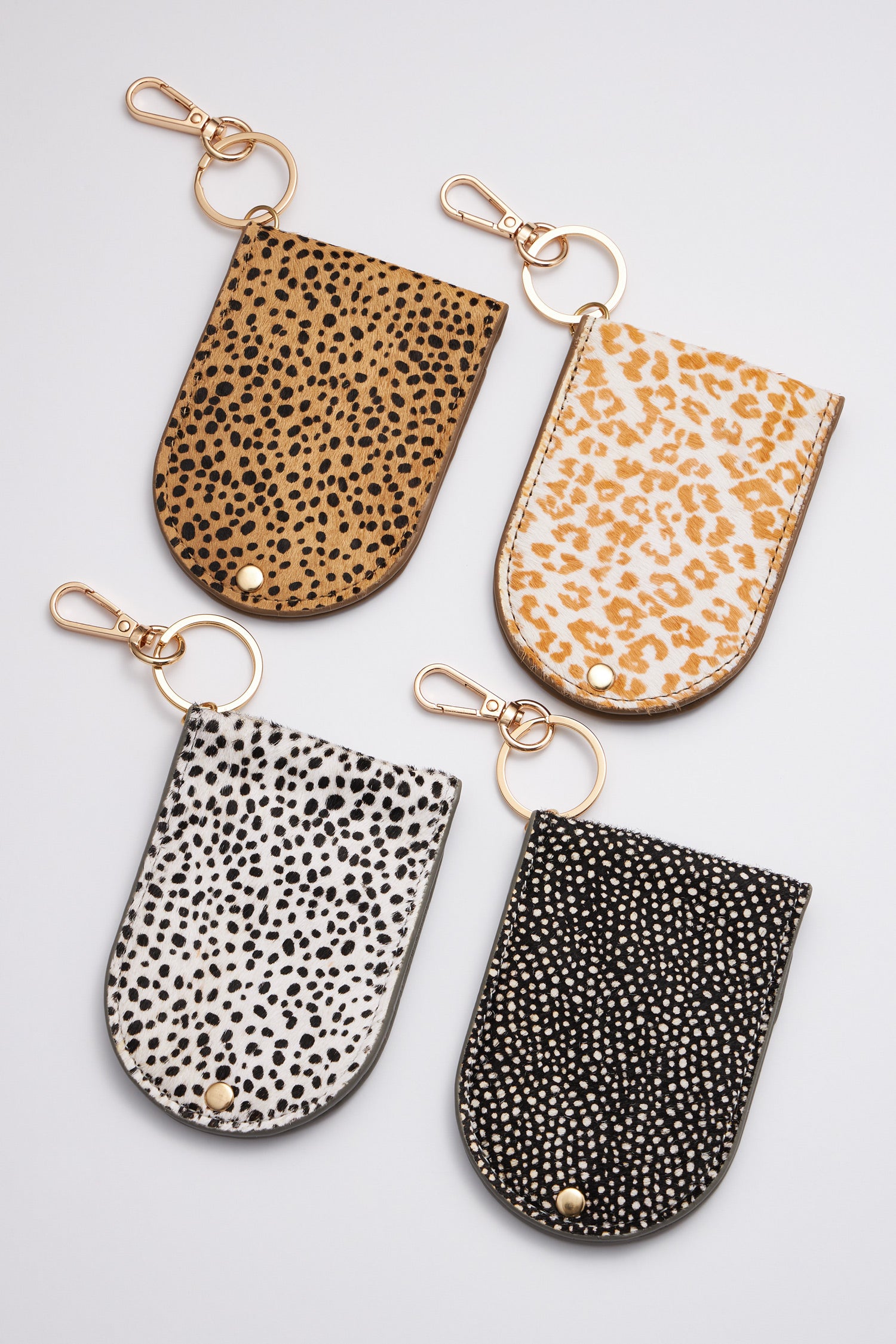 Animal Print ID Card Holder Key Chains - Frem