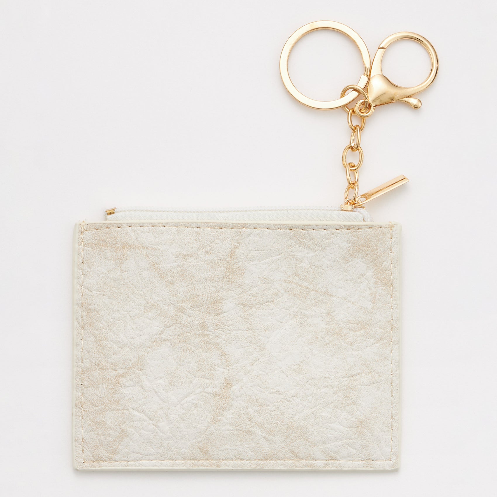 Animal Print Genuine Leather ID Card Holder Keychains - Frem