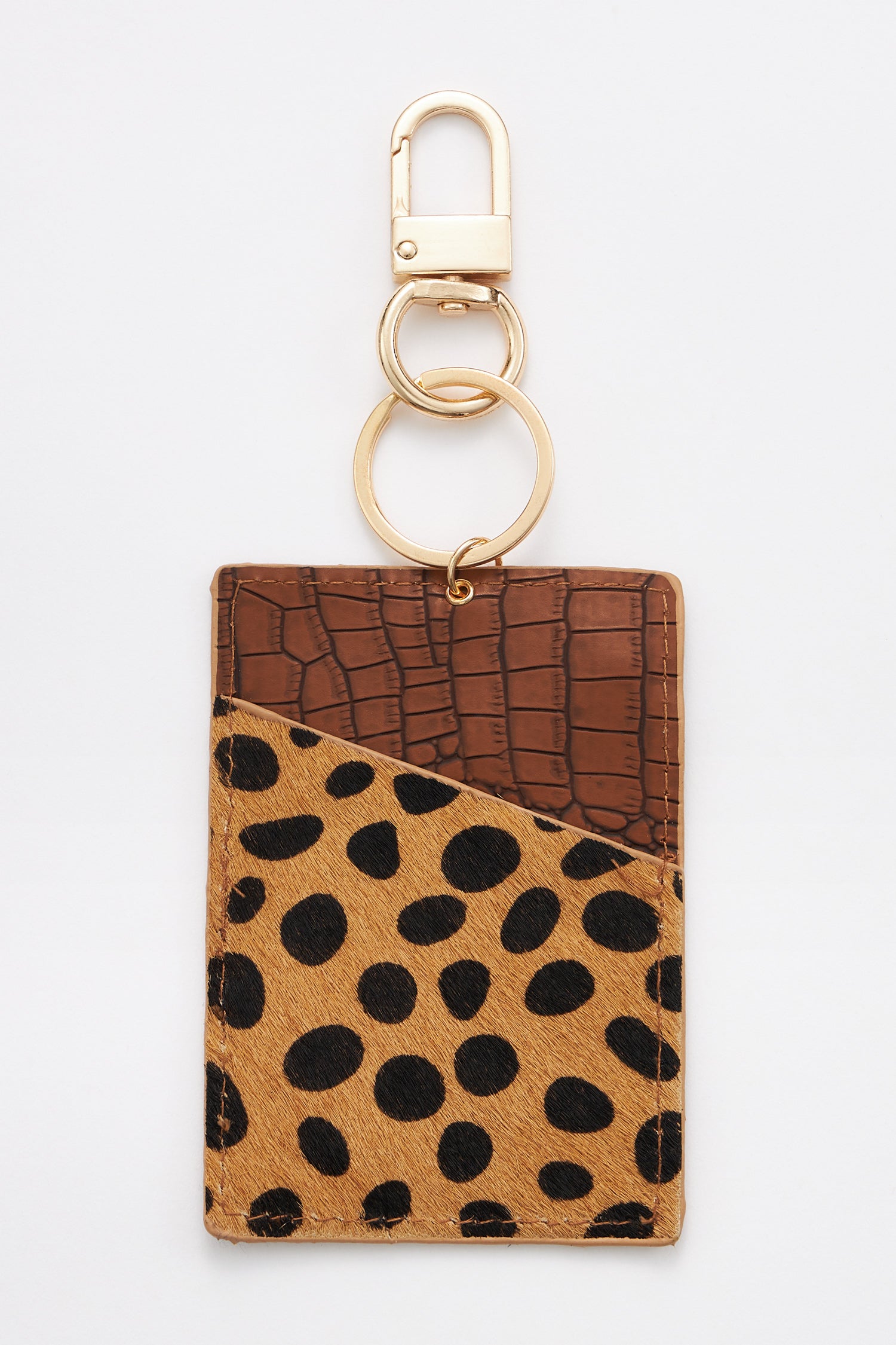 Animal Print Card Holder Key Chains - Frem