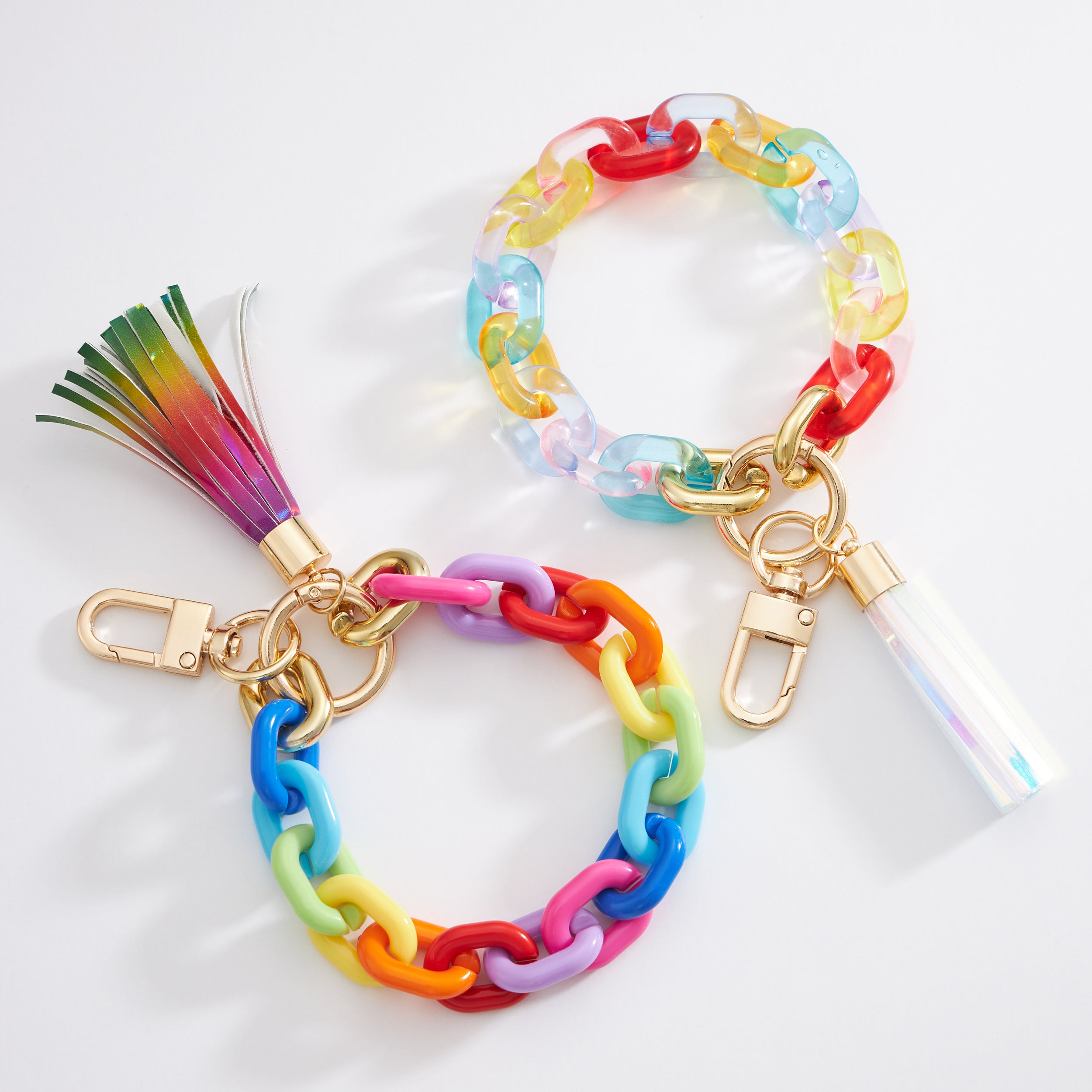 Multi Colored Resin Chain Links Keychains - Frem