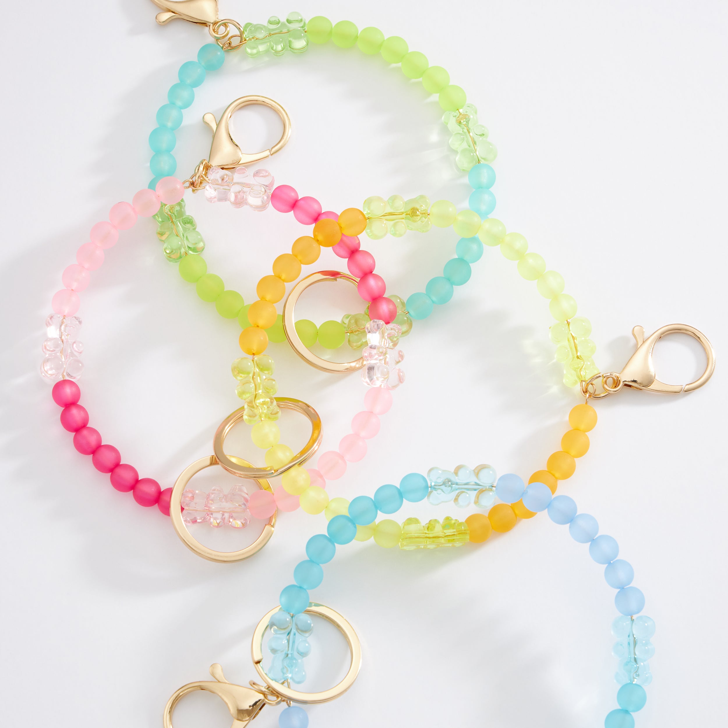 Gummy Bear Beaded Wristlet Keychains - Frem