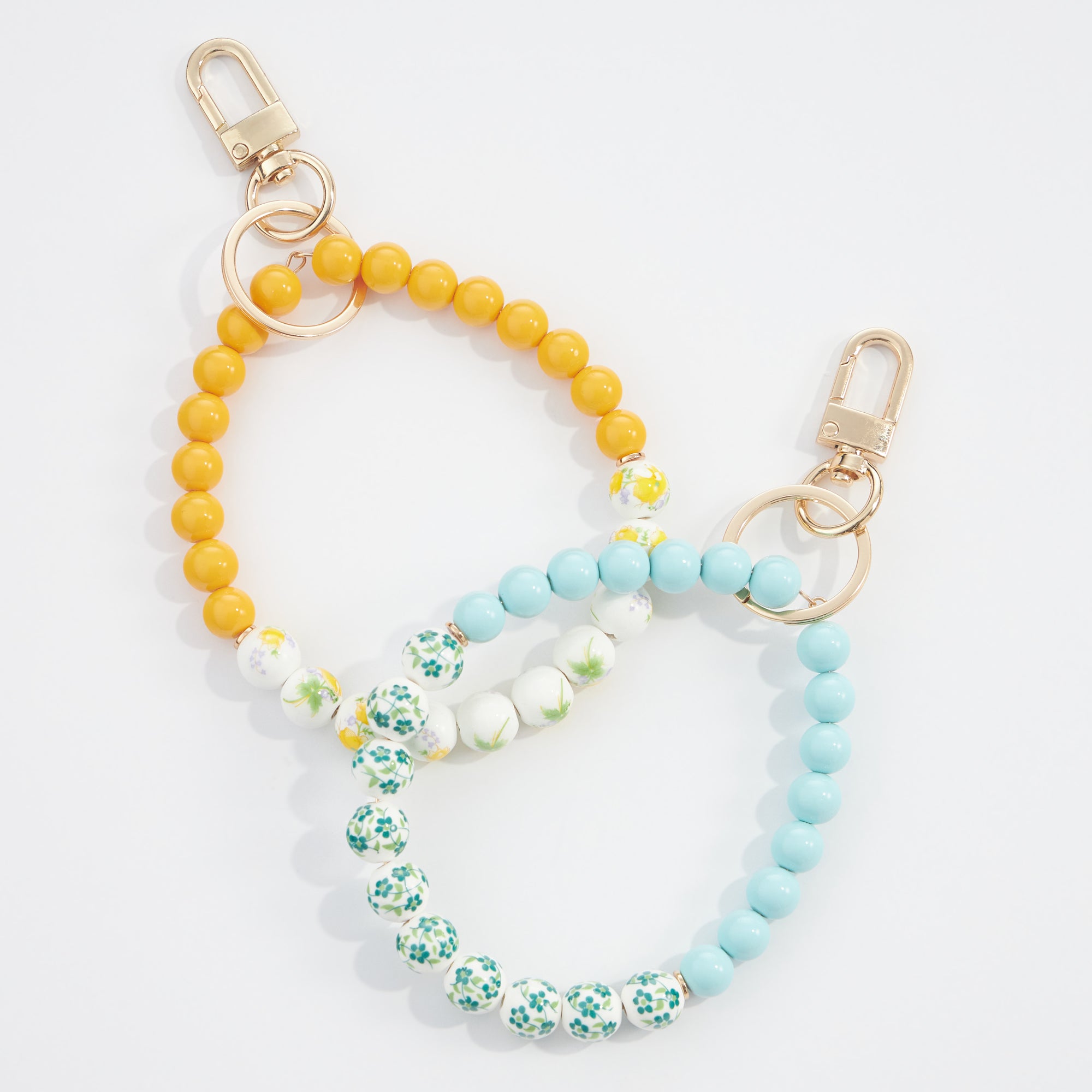 Ceramic Balls Beaded Keychain Wristlet - Frem