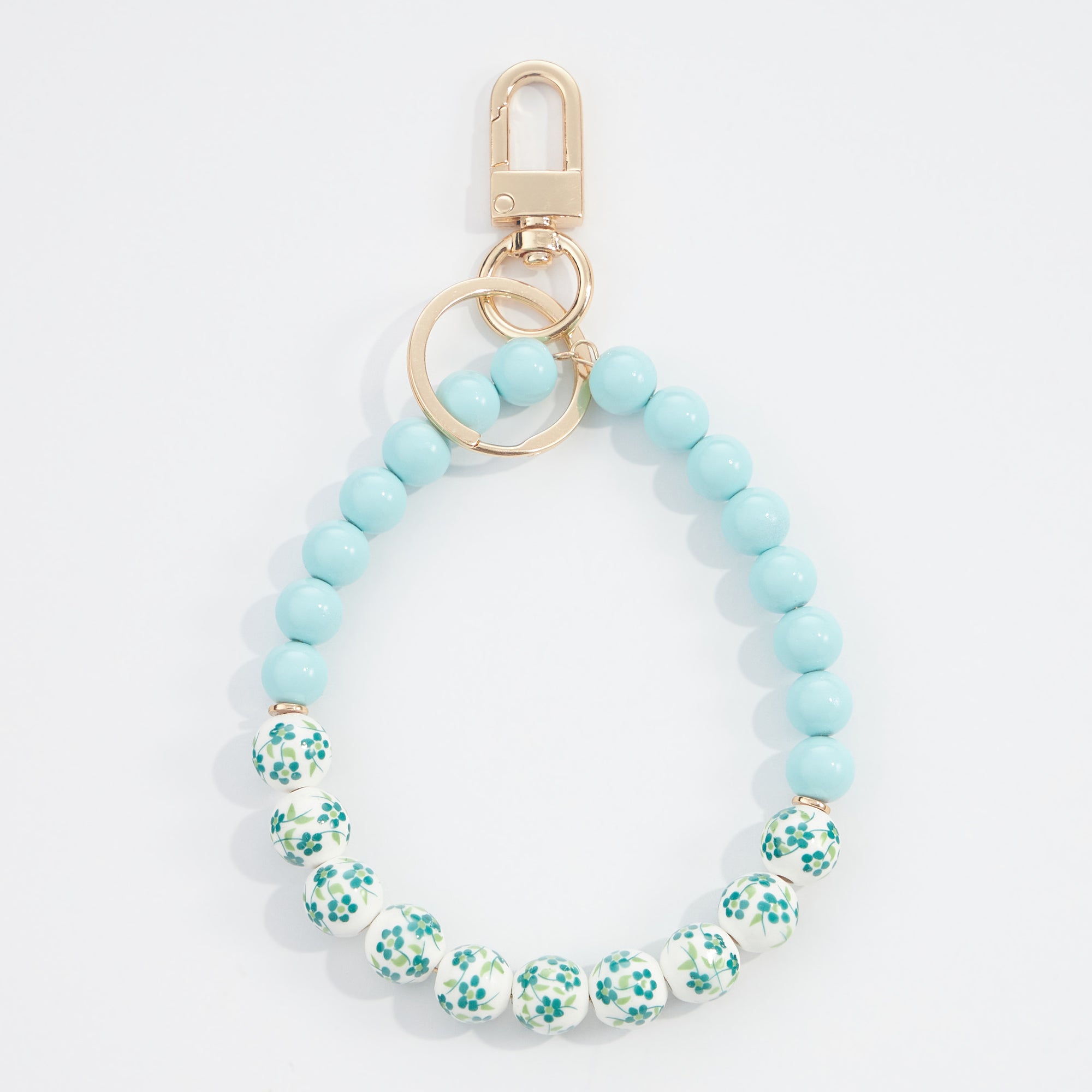 Ceramic Balls Beaded Keychain Wristlet - Frem