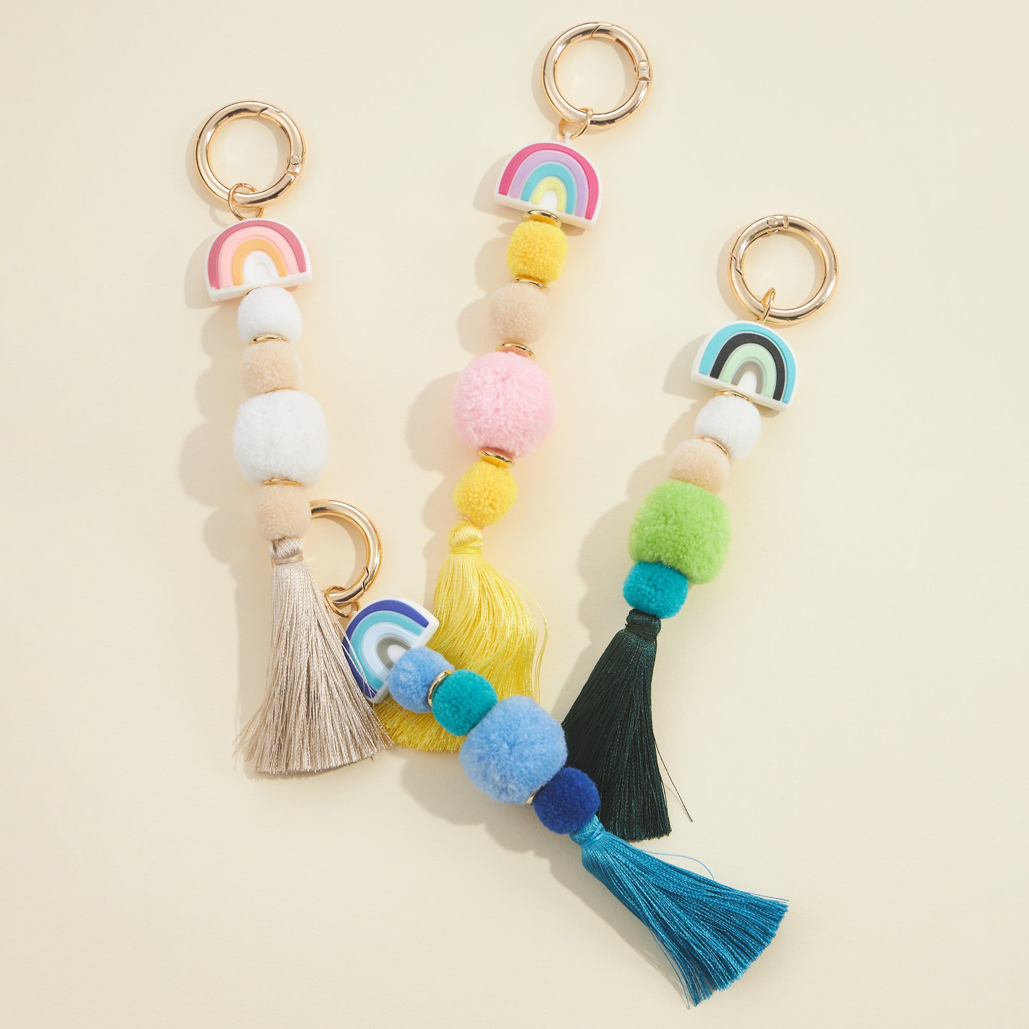 Pom Poms Rainbow Keychain - Frem